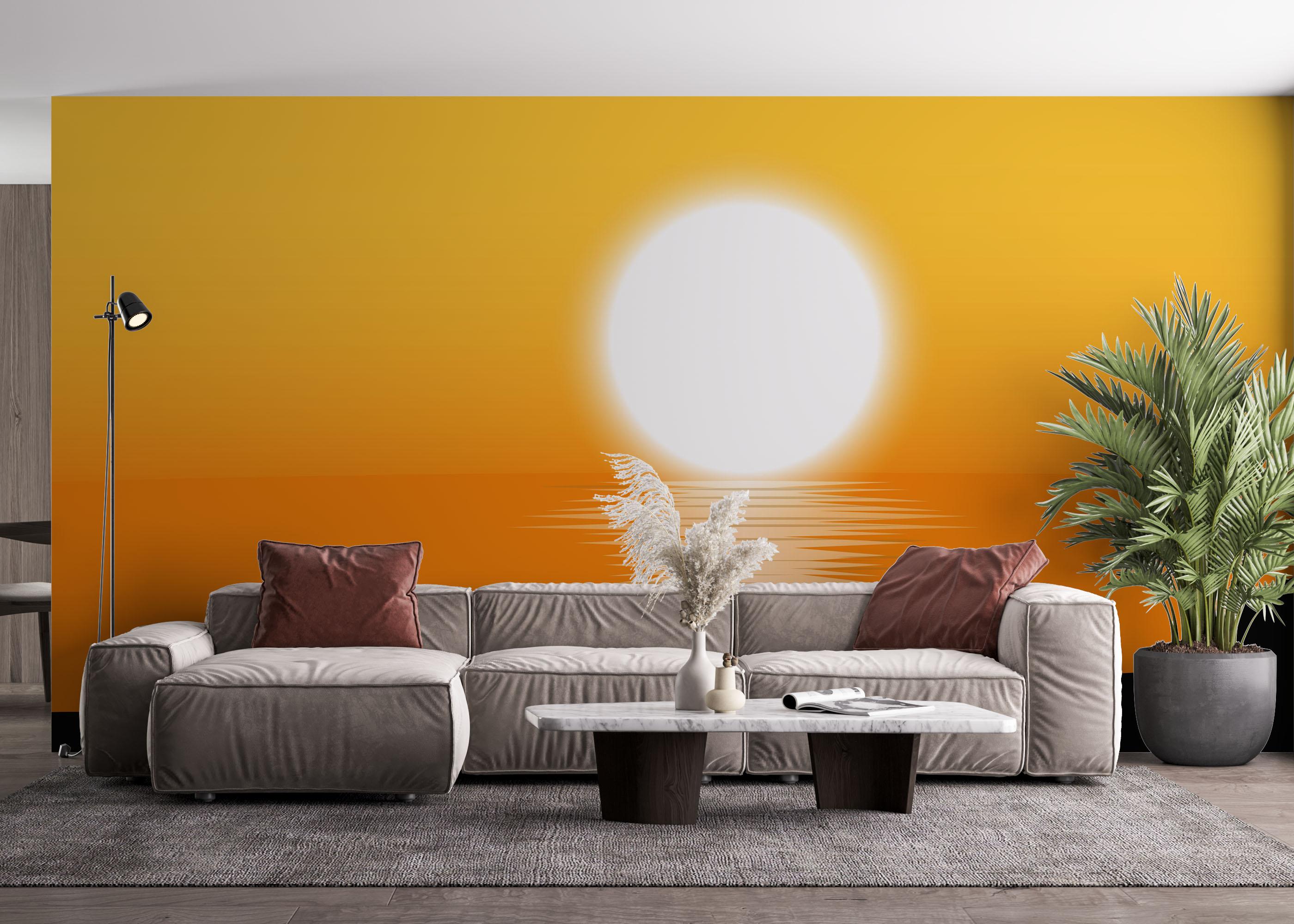 Fototapet Buddha Sunset Art mockup 4