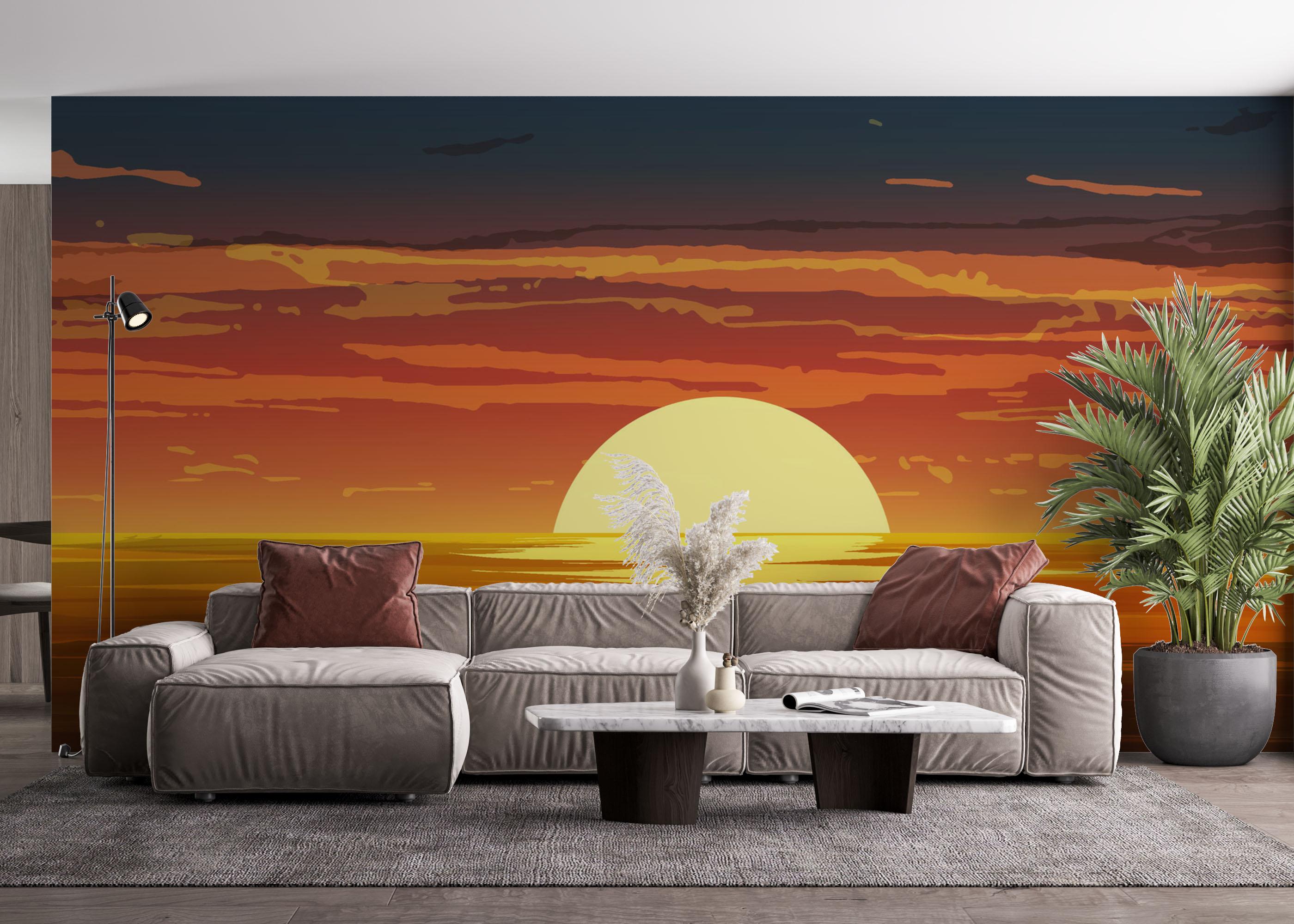 Fototapet Sunset Color Mix mockup 4