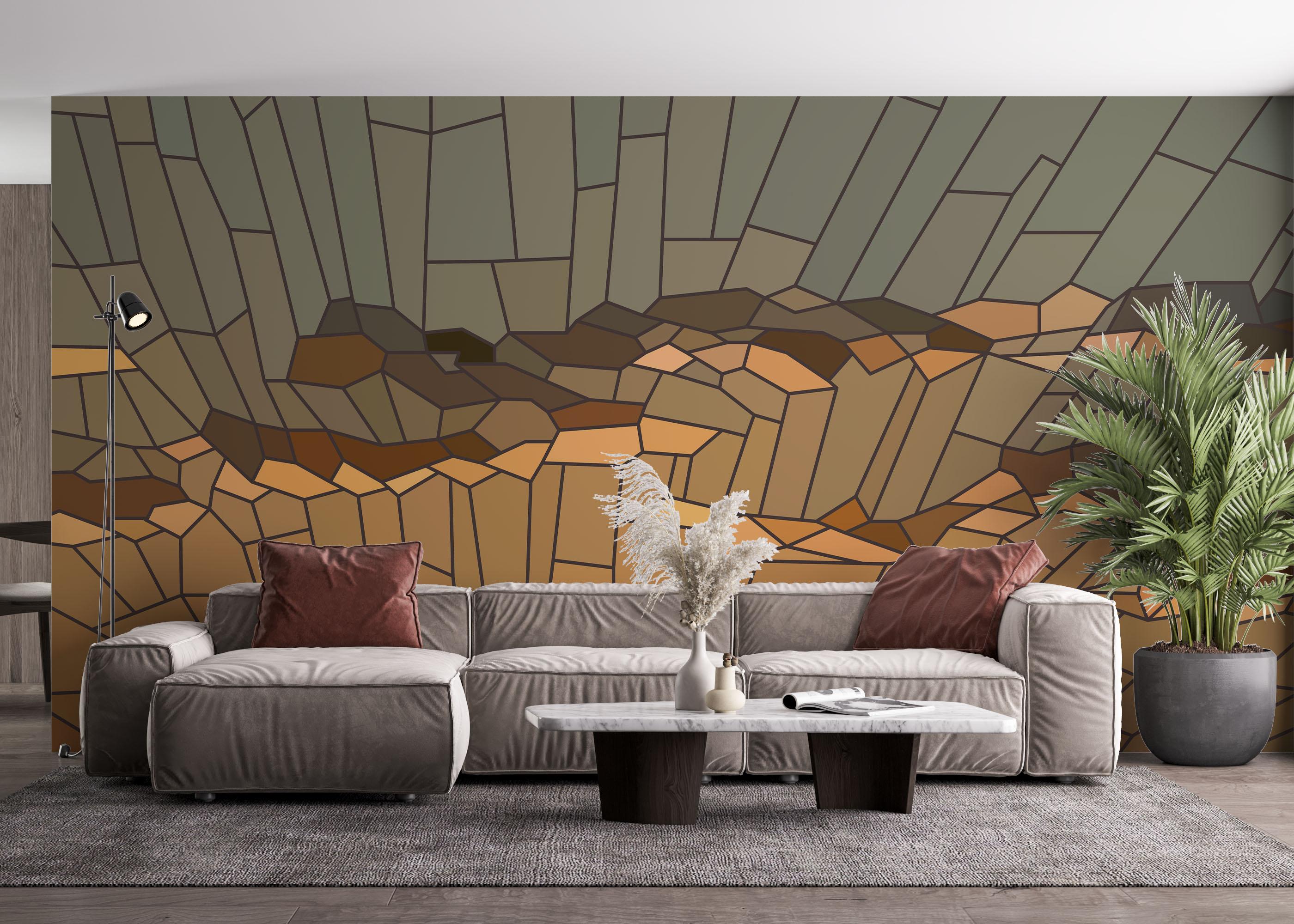 Fototapet Sunset Glass Art mockup 4