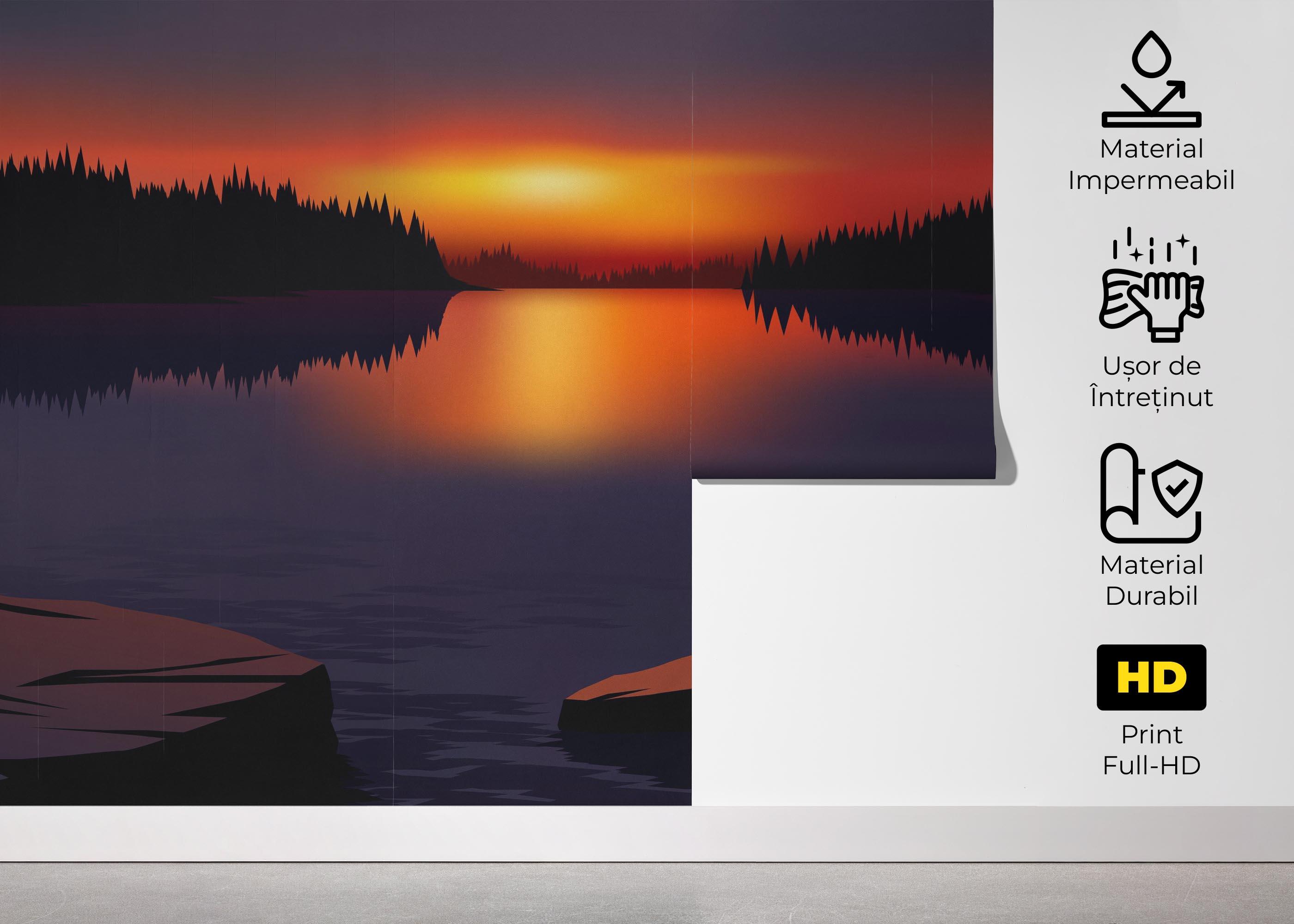 Fototapet Small Sunset Art mockup 5