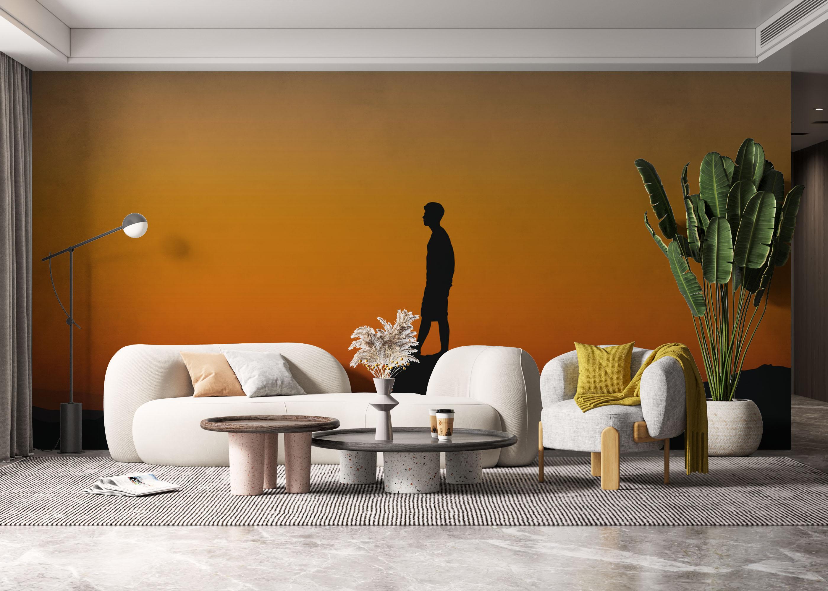 Fototapet Man Shilouette mockup 6