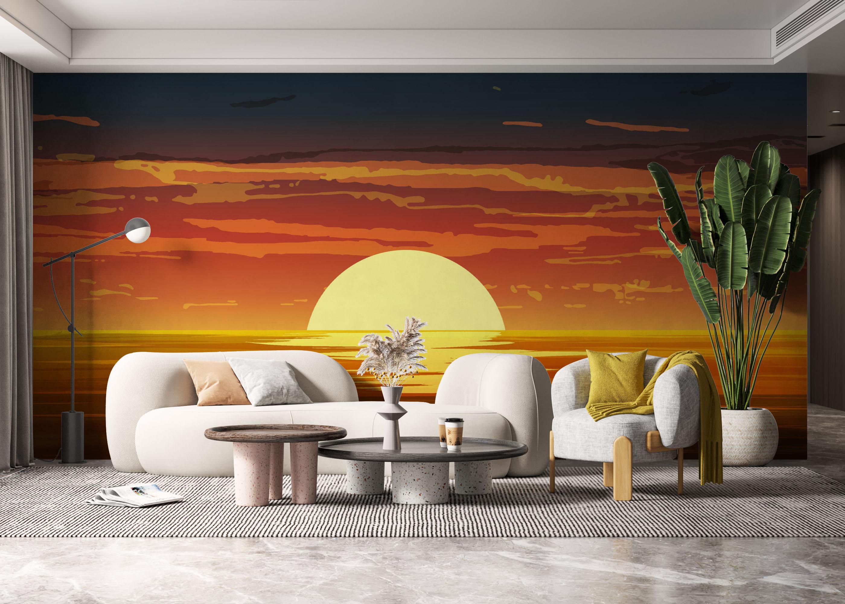 Fototapet Sunset Color Mix mockup 6