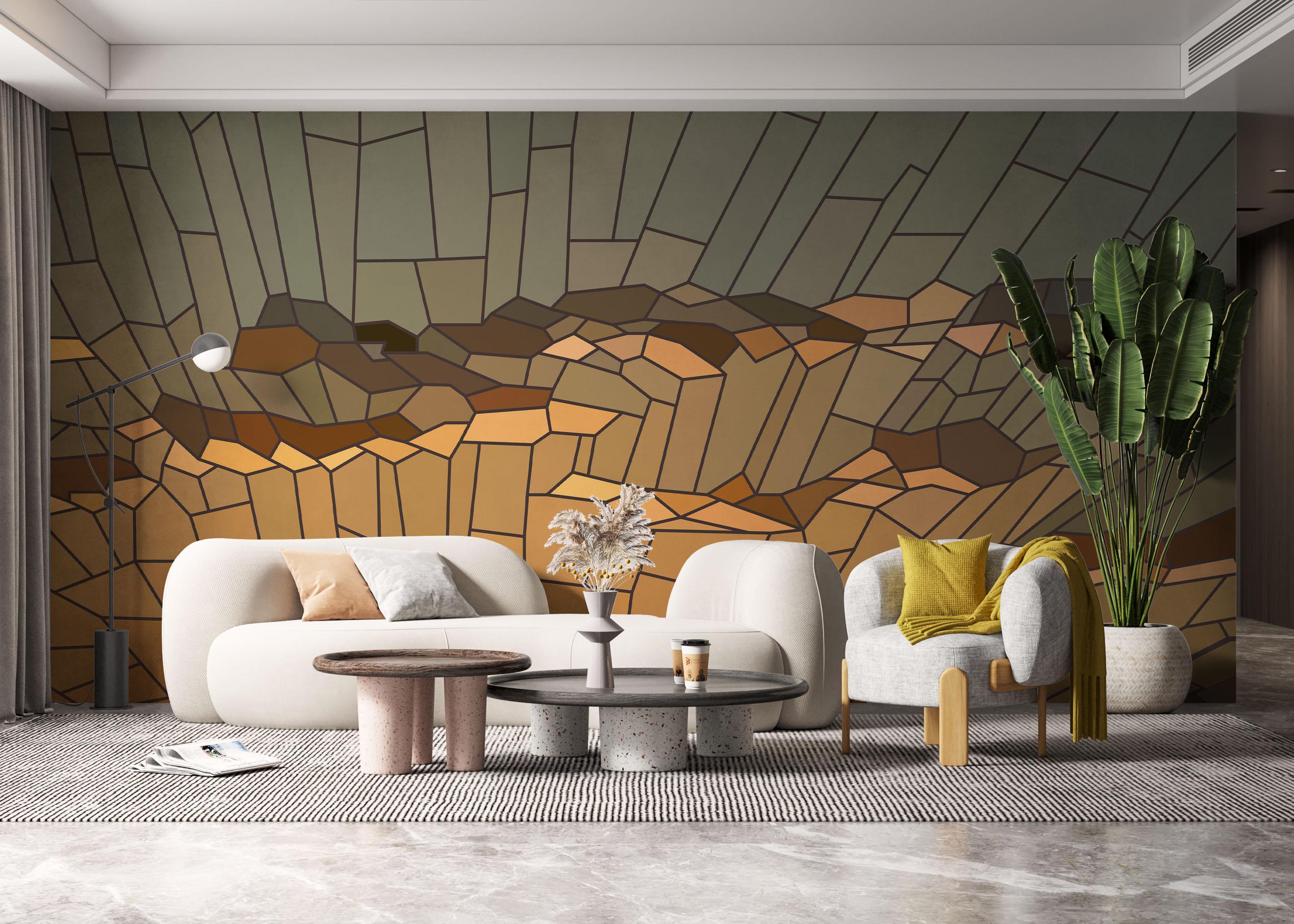 Fototapet Sunset Glass Art mockup 6