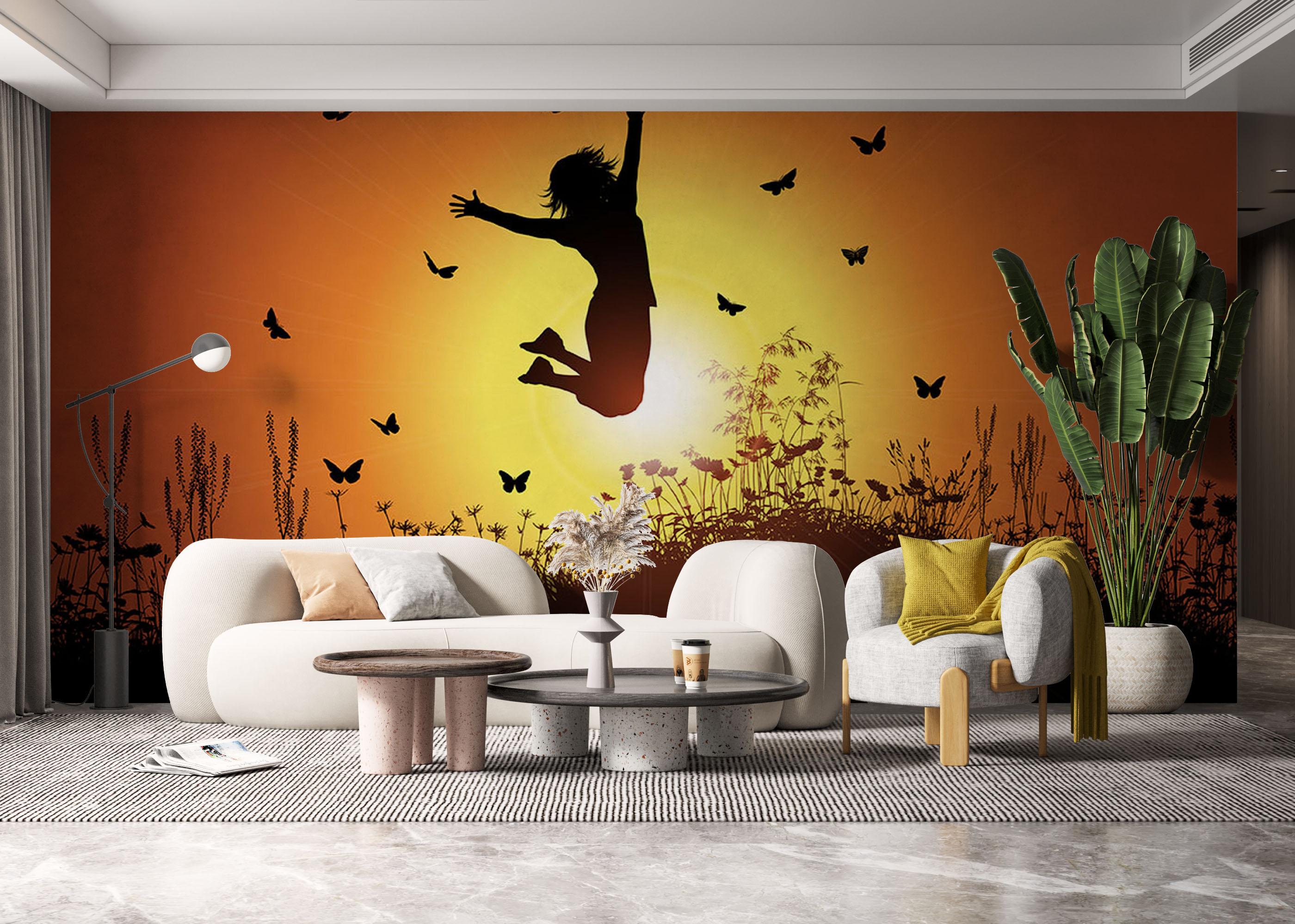 Fototapet Sunset Jump mockup 6