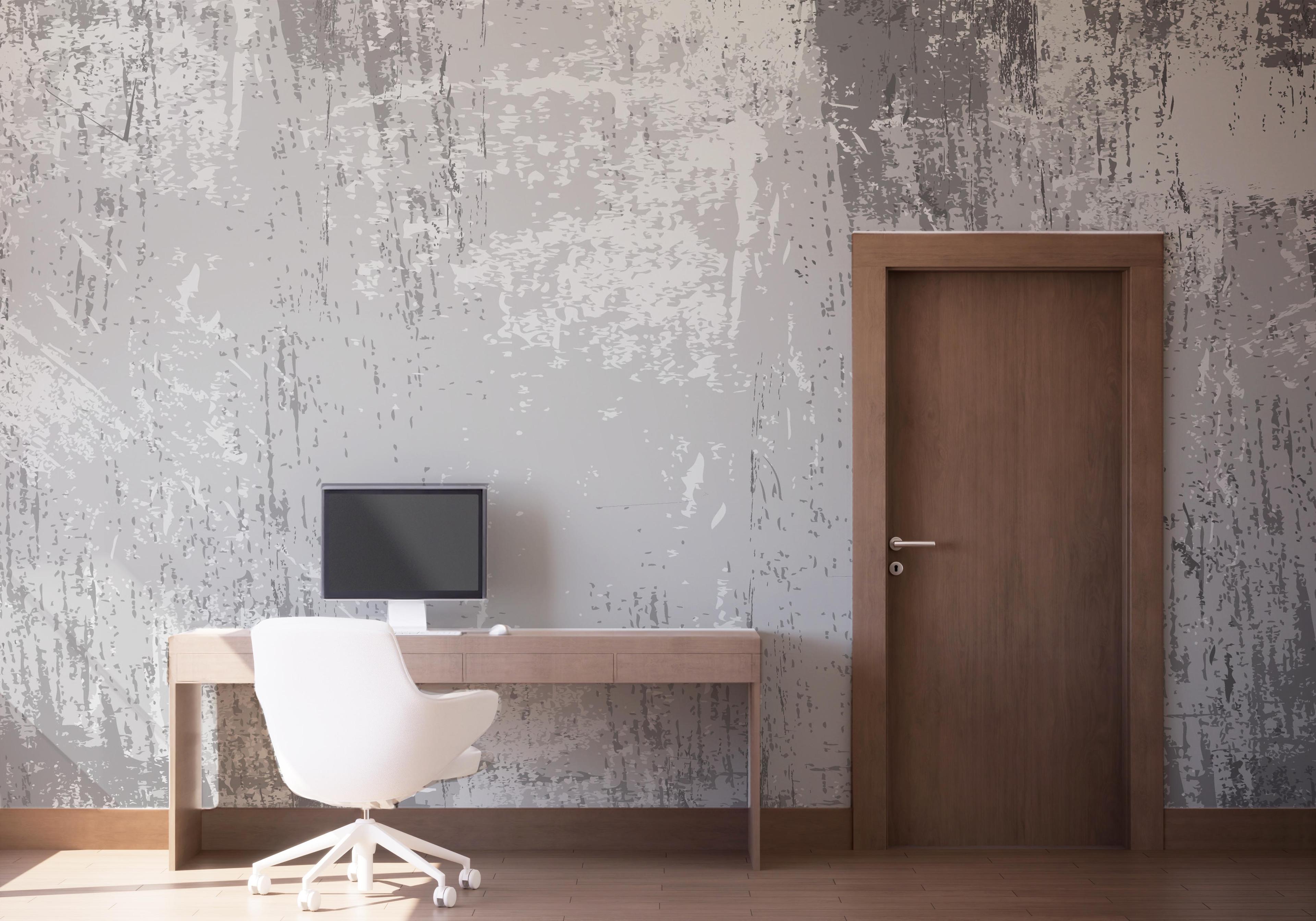 Fototapet Grey Lines Concrete mockup 1