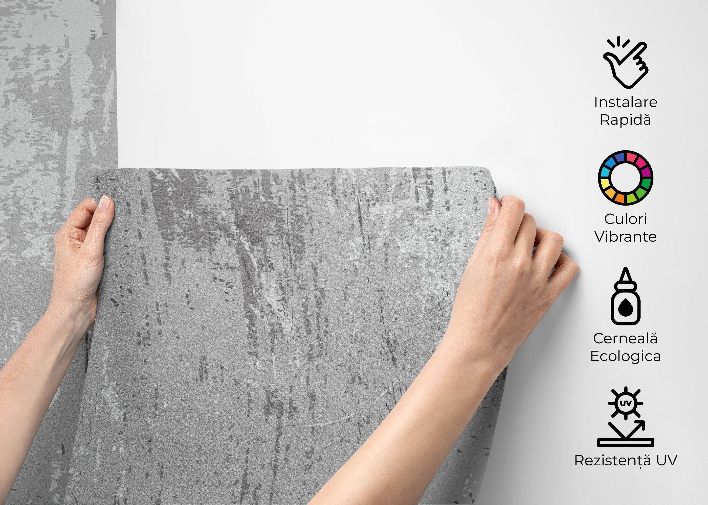 Fototapet Grey Lines Concrete mockup 2