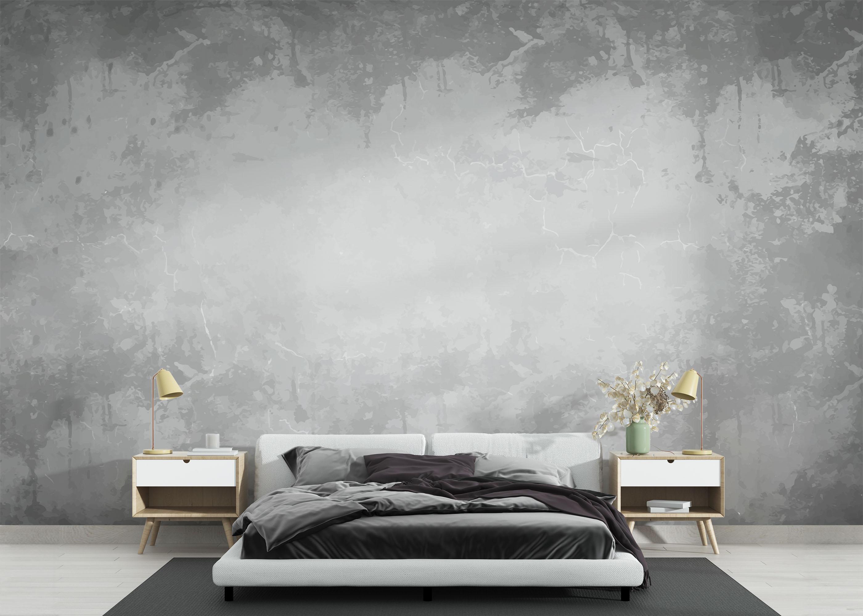 Fototapet Concrete Light Wall mockup 3