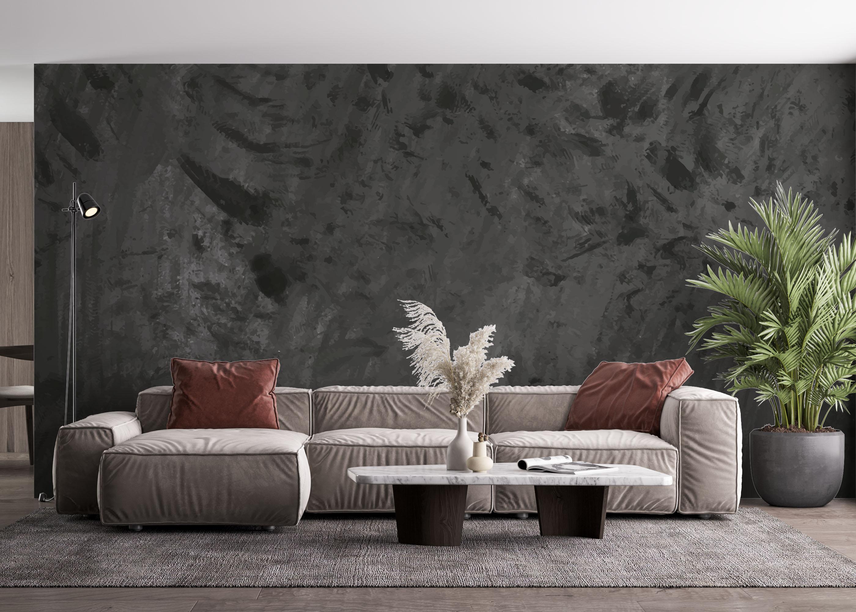 Fototapet Concrete Dark Grey mockup 4