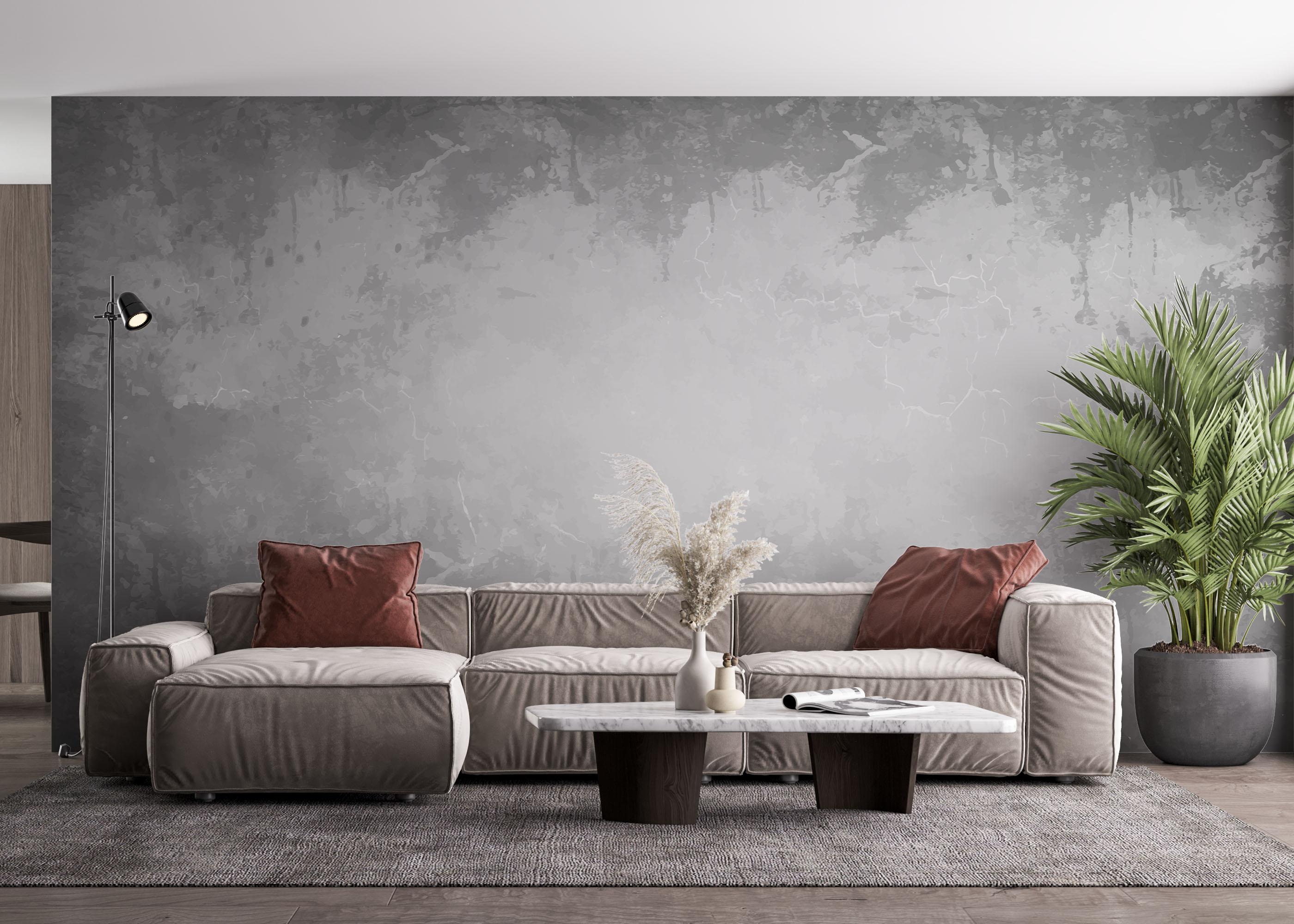 Fototapet Concrete Light Wall mockup 4