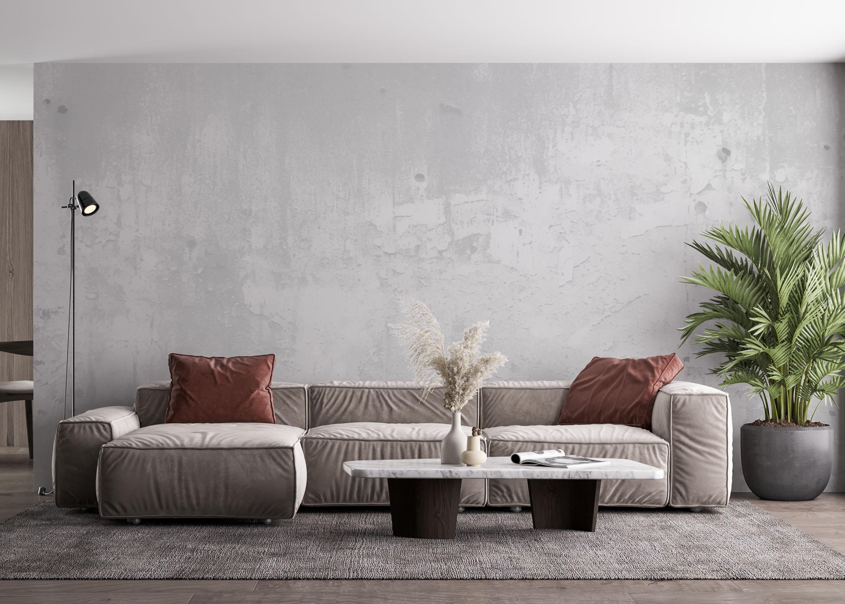 Fototapet Concrete Wall Grey mockup 4