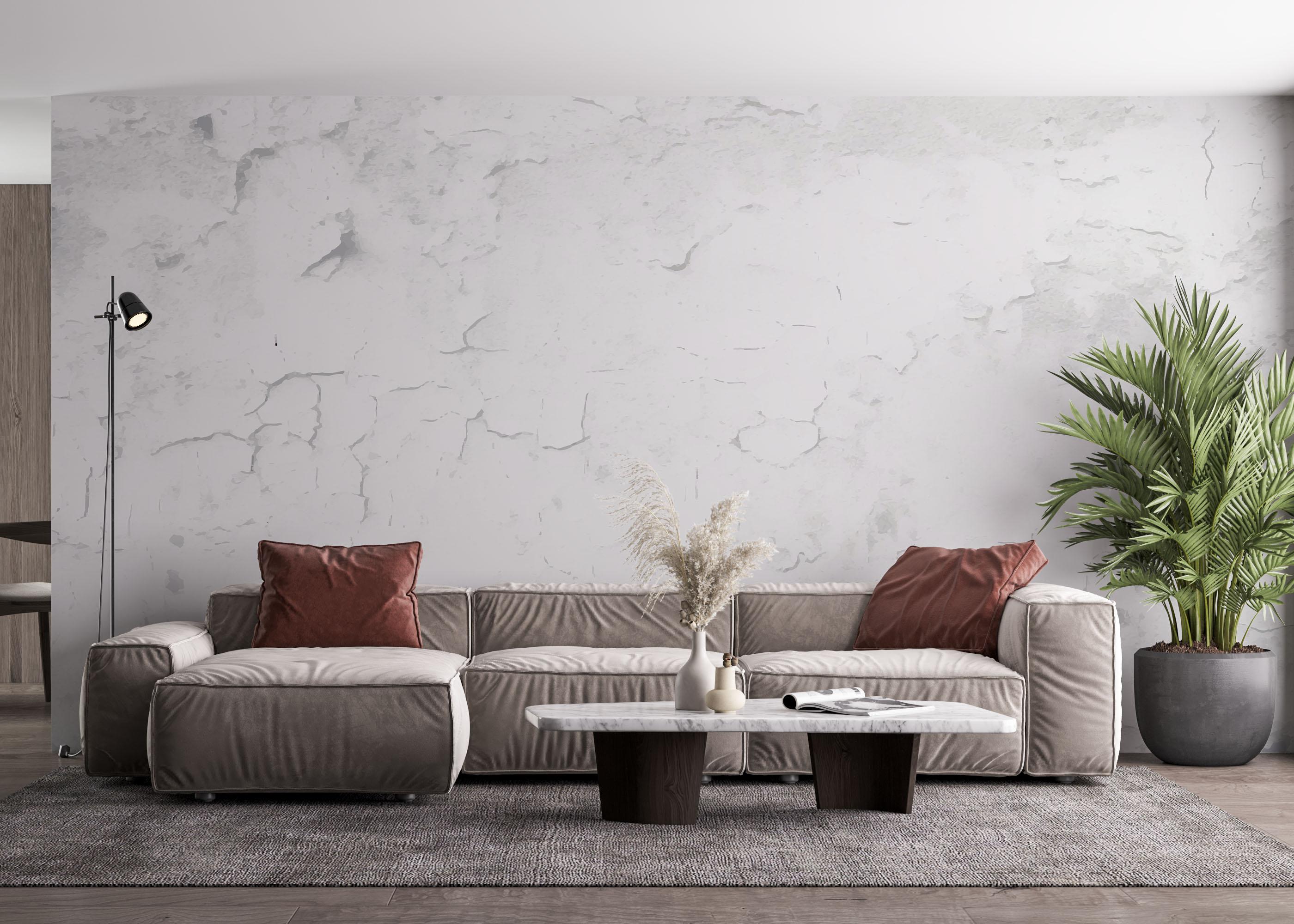 Fototapet Grey Concrete Crack mockup 4