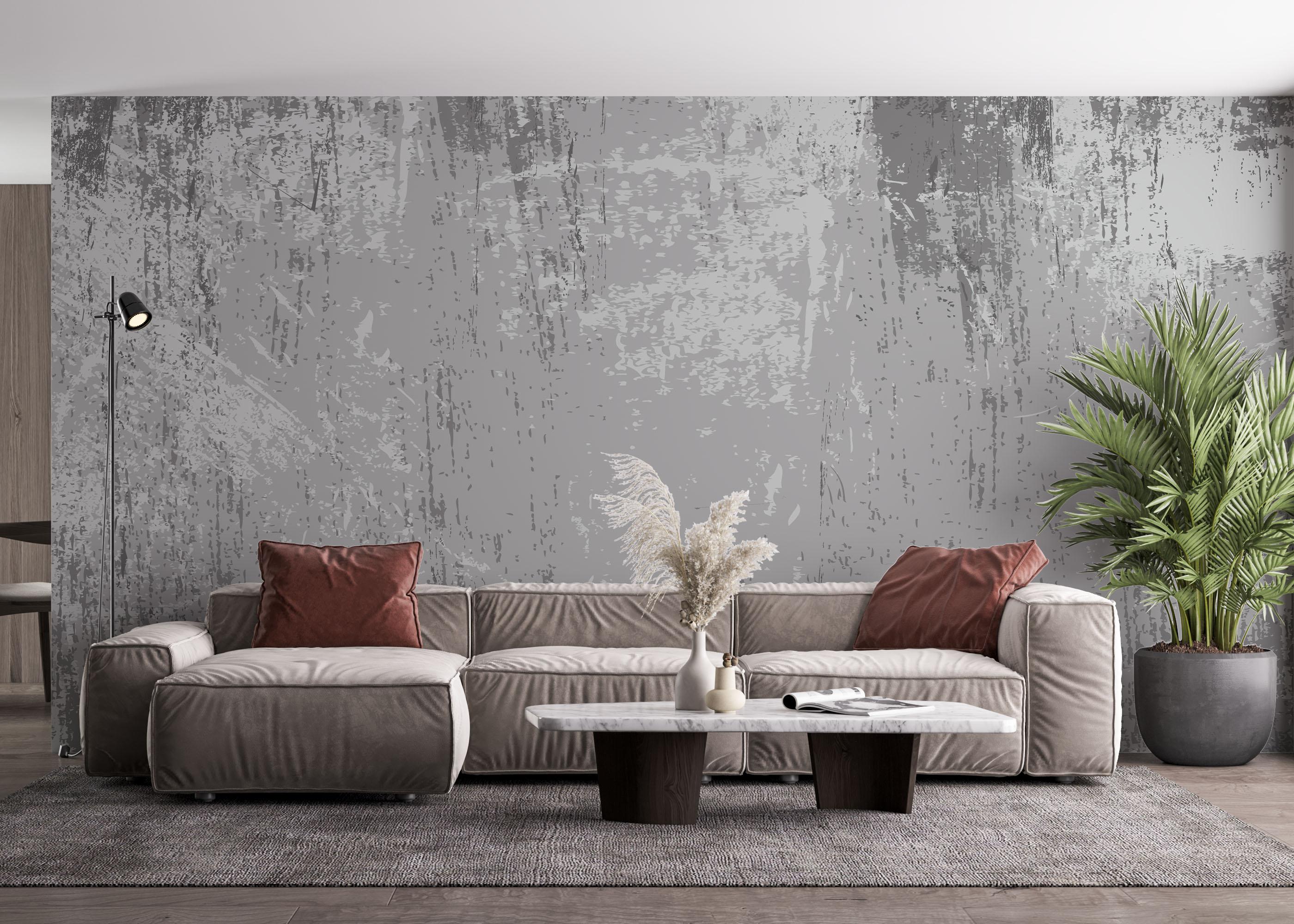 Fototapet Grey Lines Concrete mockup 4