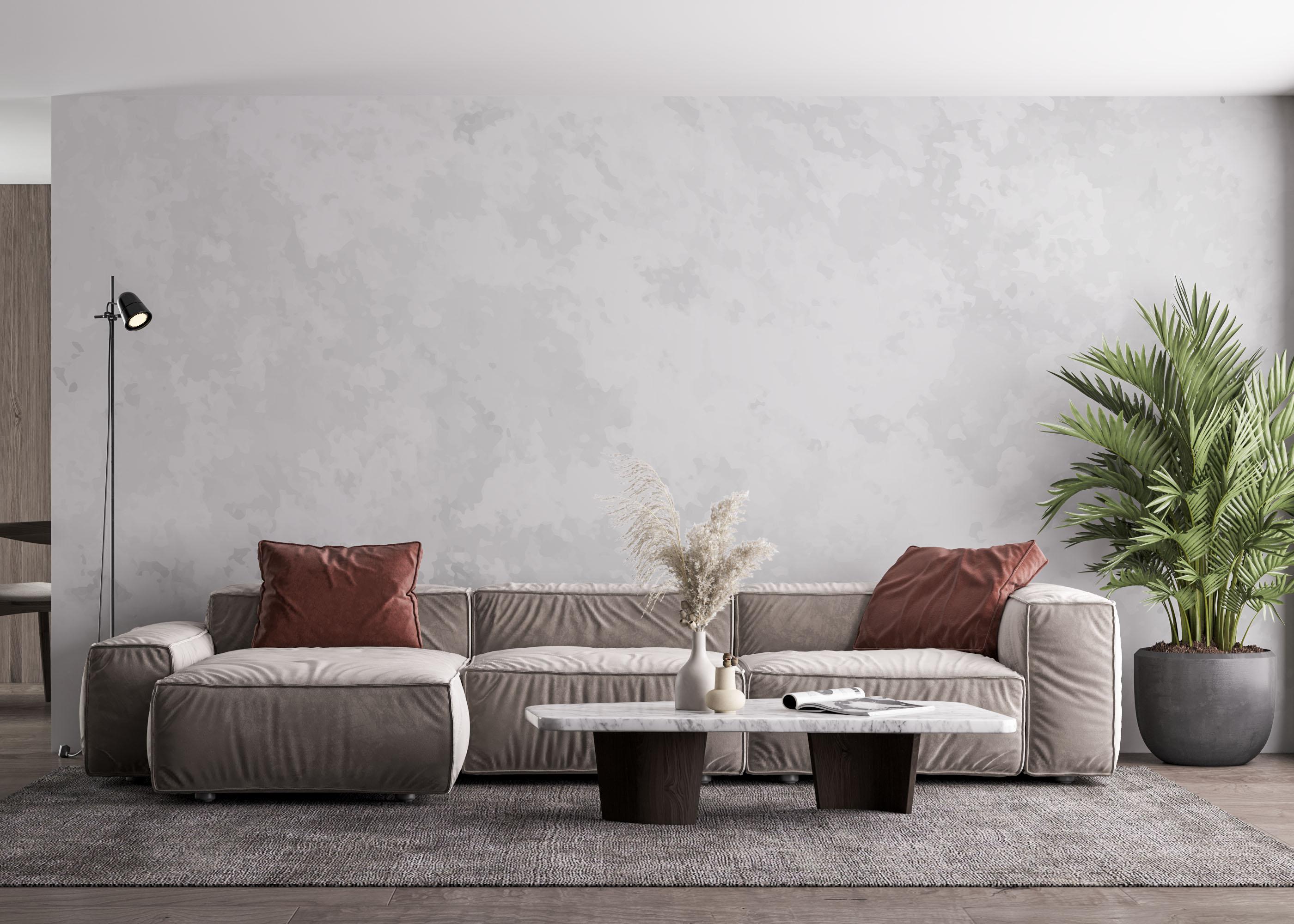 Fototapet Light Grey Concrete mockup 4