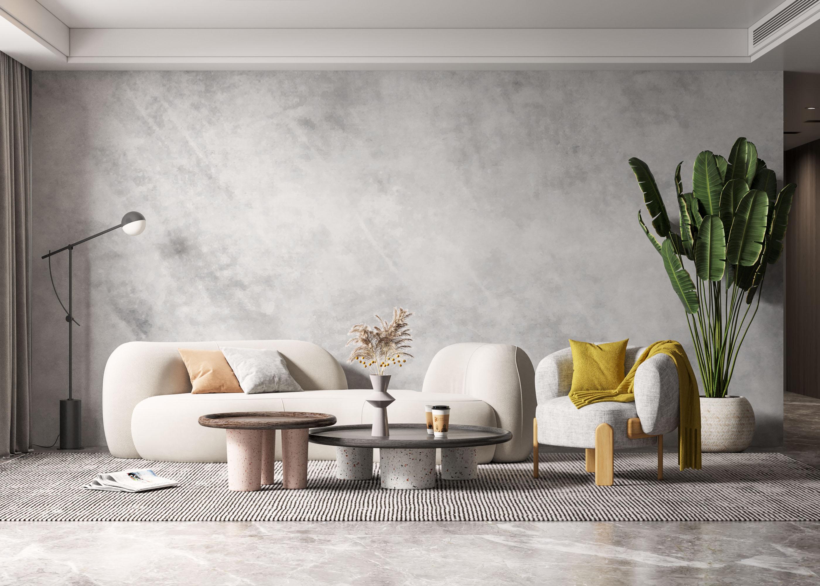 Fototapet Concrete Grey Wall mockup 6