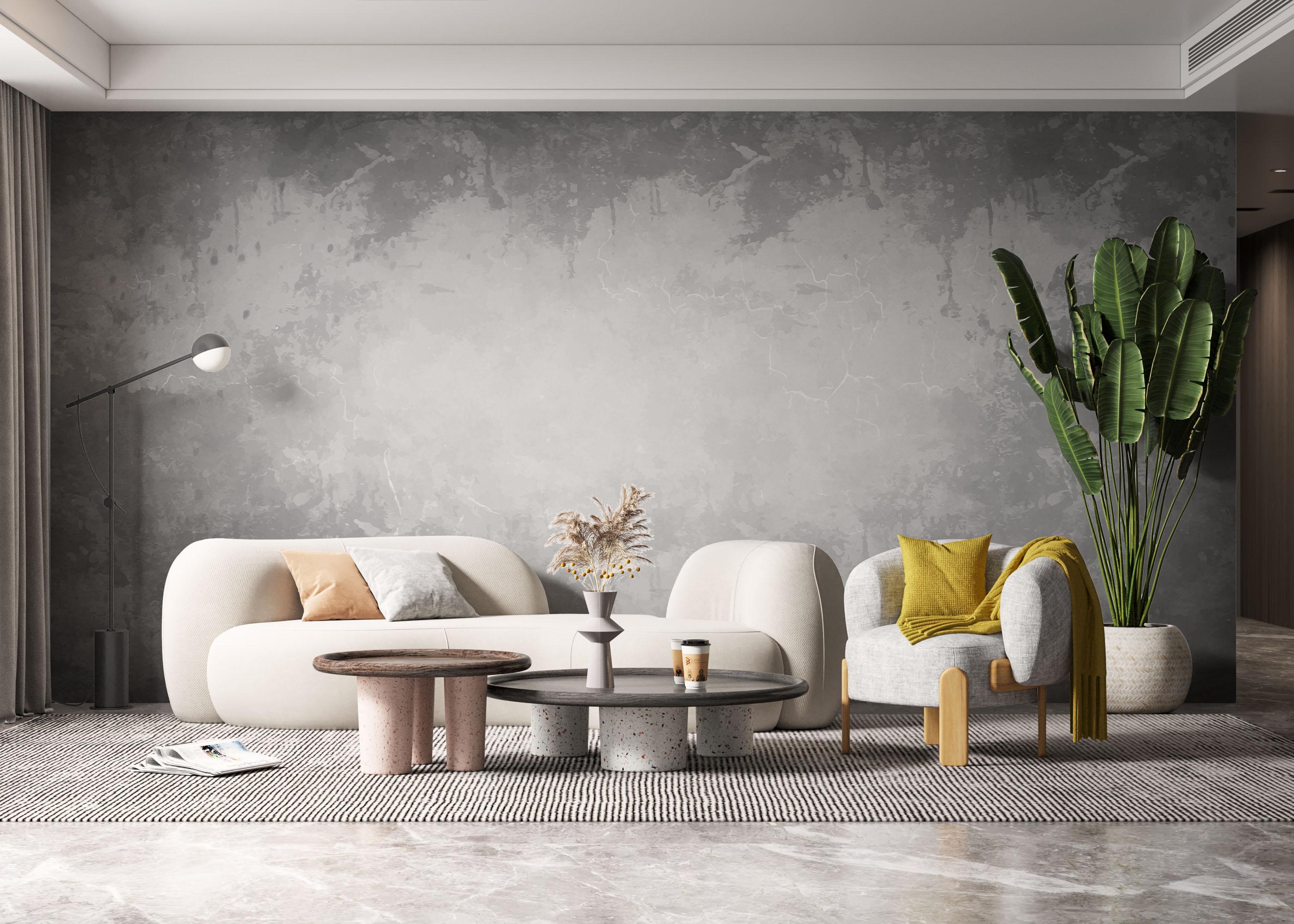 Fototapet Concrete Light Wall mockup 6