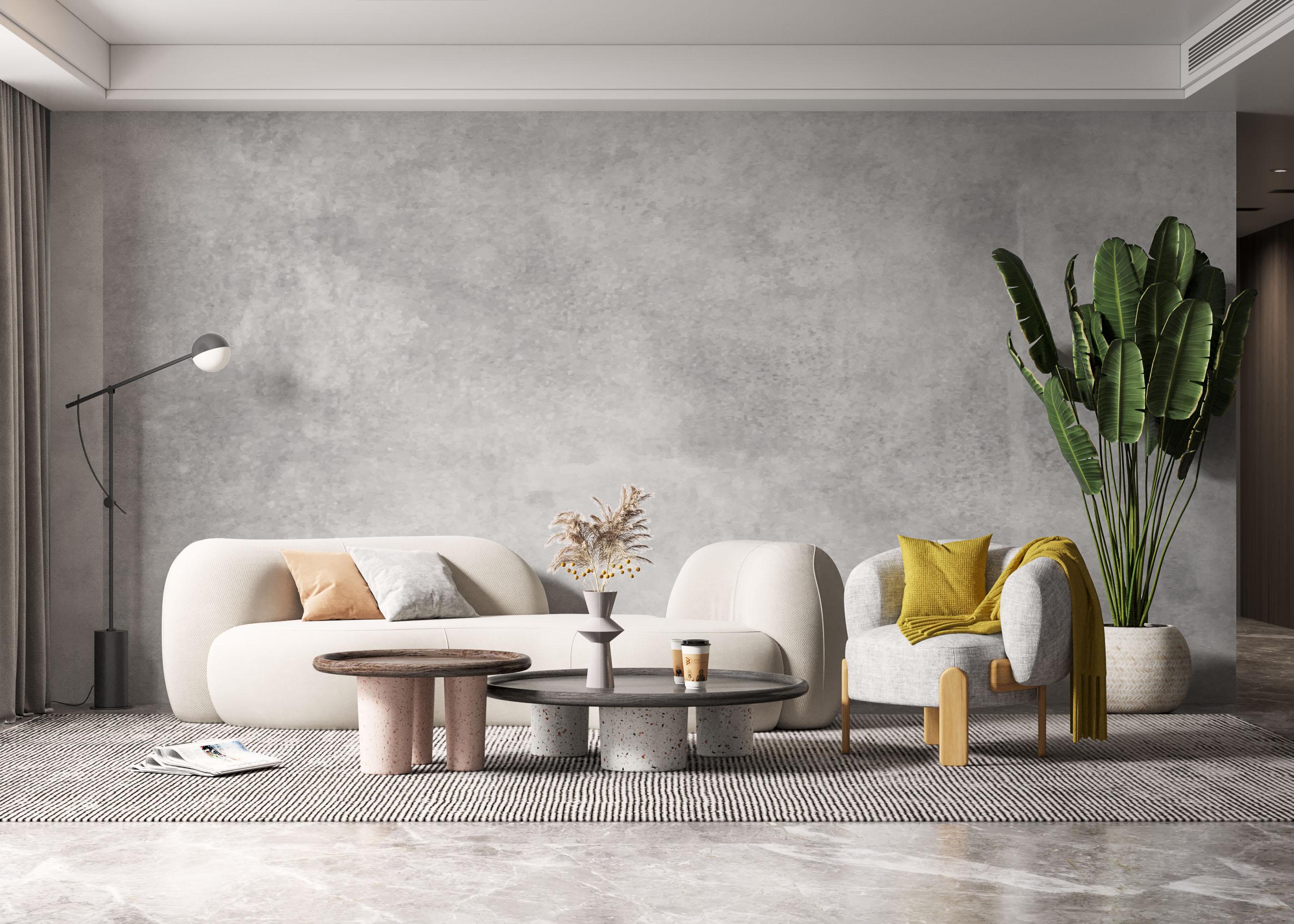 Fototapet Finished Concrete Wall mockup 6