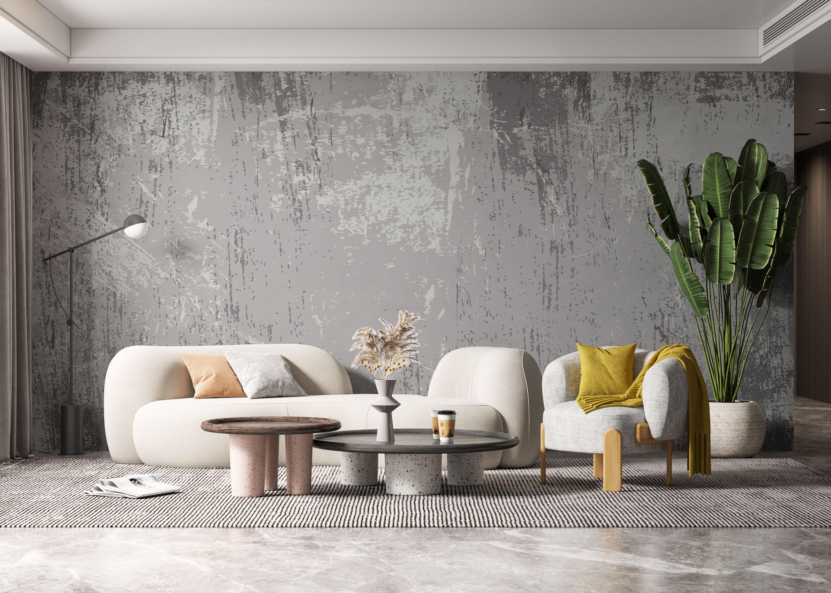 Fototapet Grey Lines Concrete mockup 6