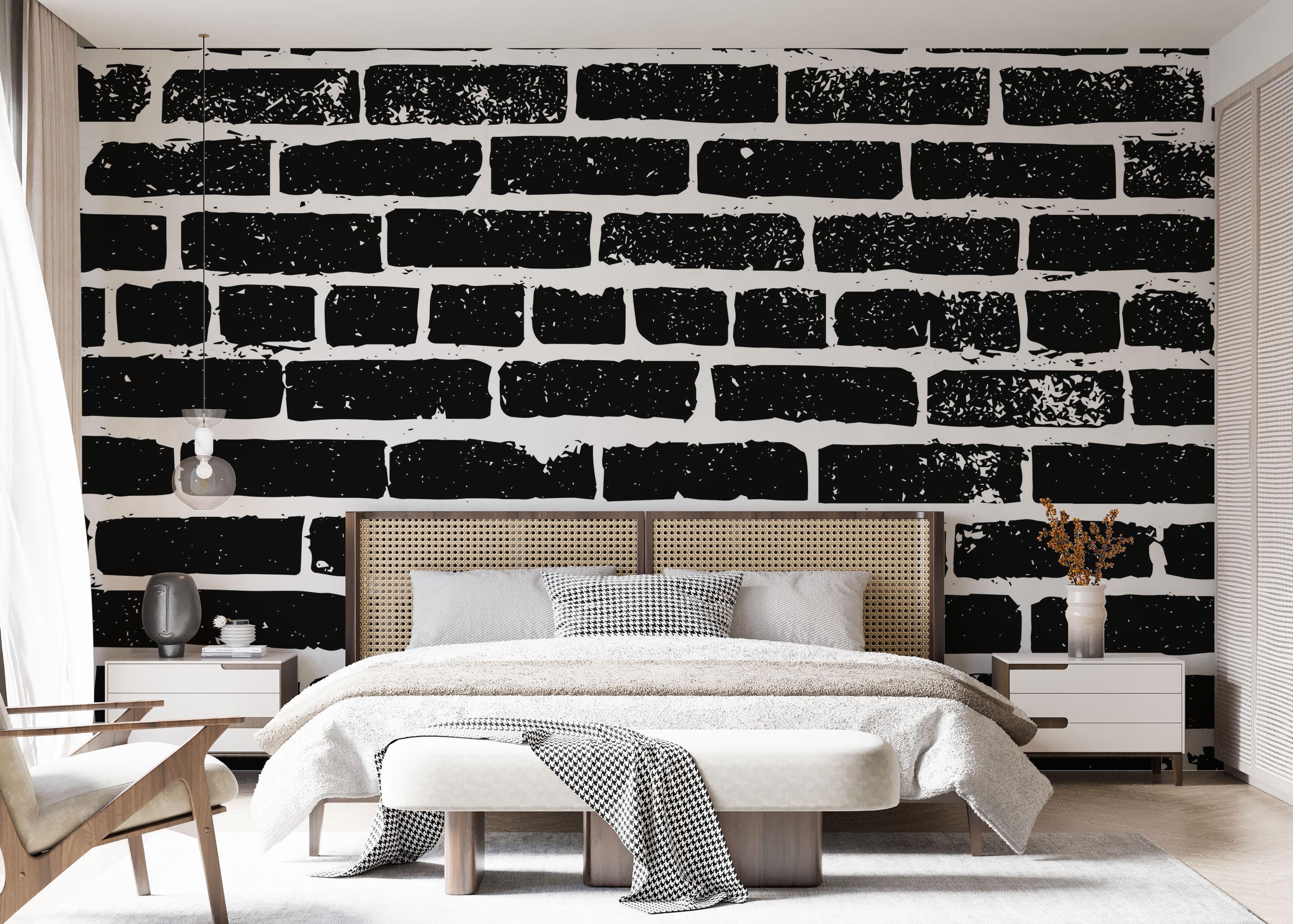 Fototapet Brick White Spray mockup 7