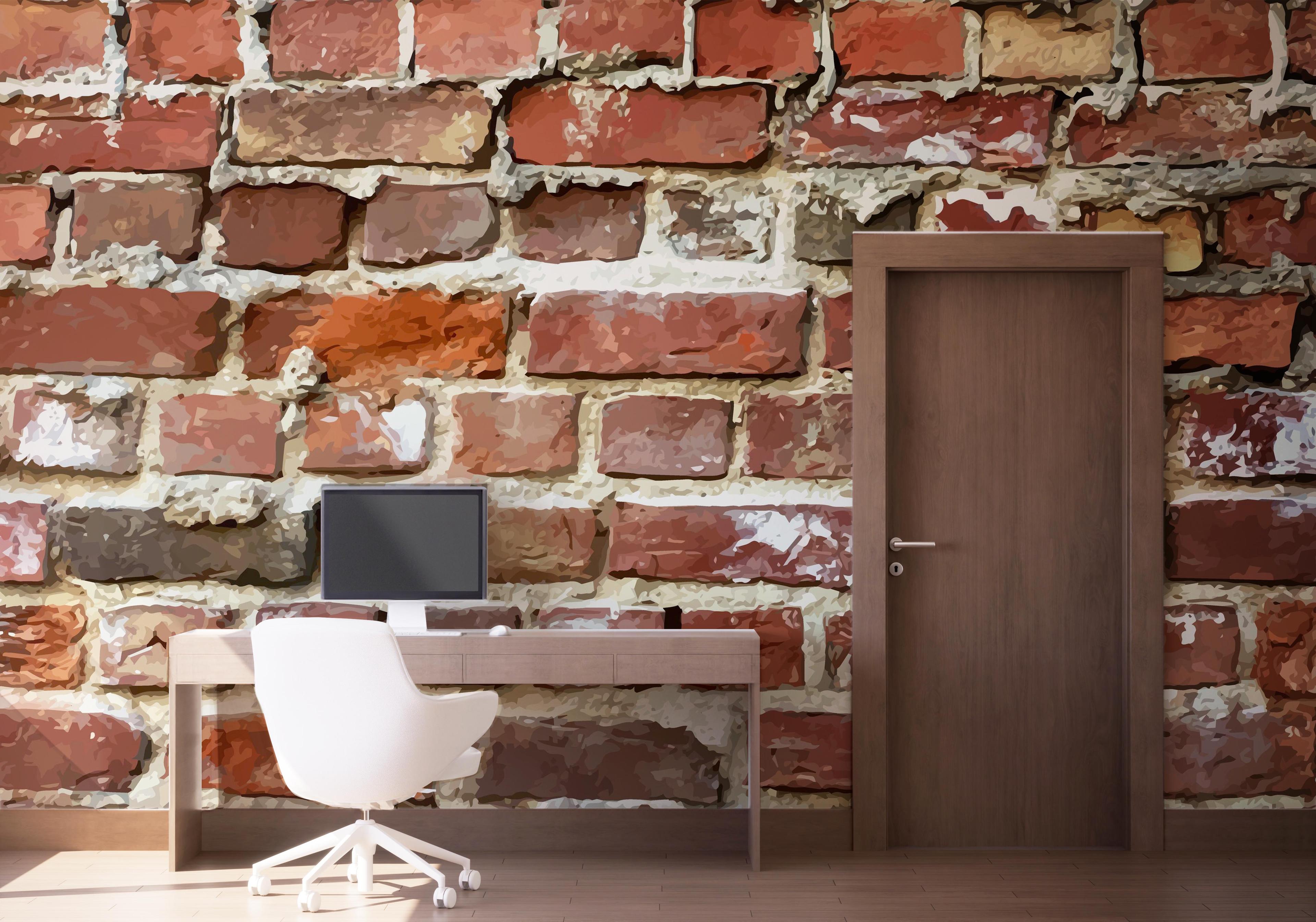 Fototapet Cool Realistic Brick mockup 1