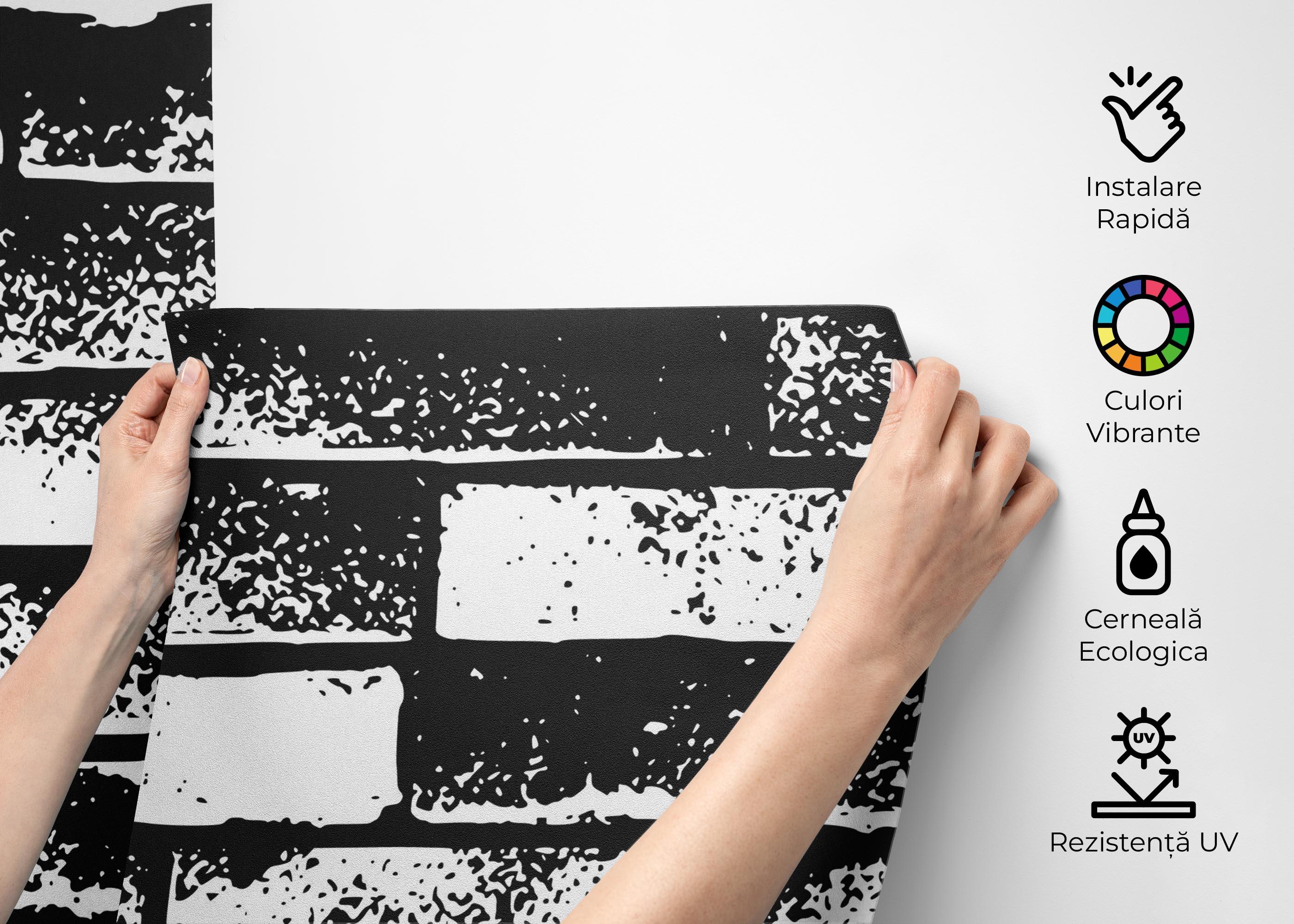 Fototapet Brick Black Spray mockup 2