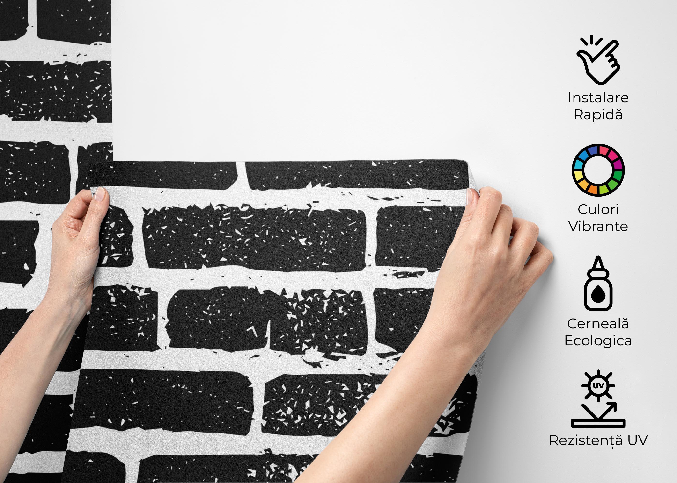 Fototapet Brick White Spray mockup 2