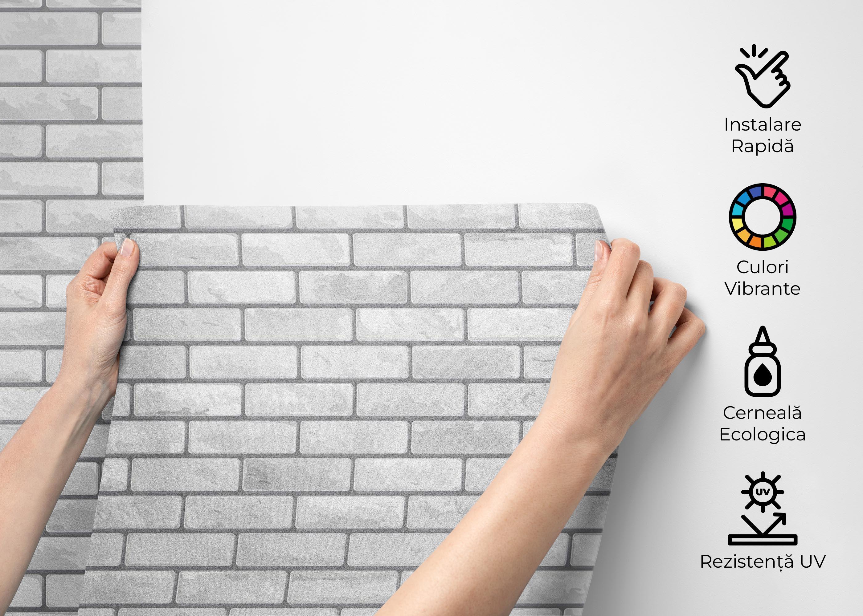 Fototapet Grey Brick Wall mockup 2