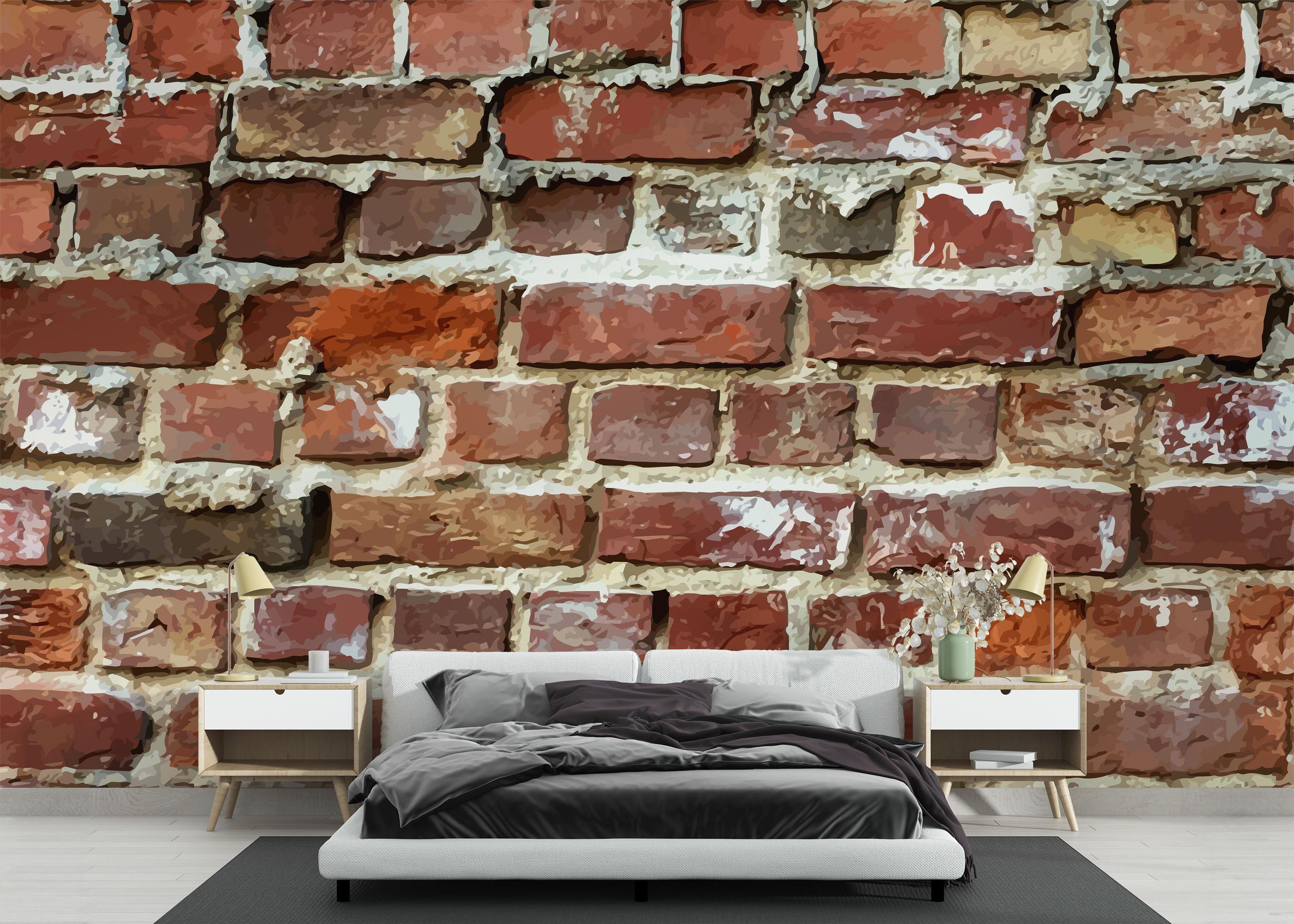 Fototapet Cool Realistic Brick mockup 3