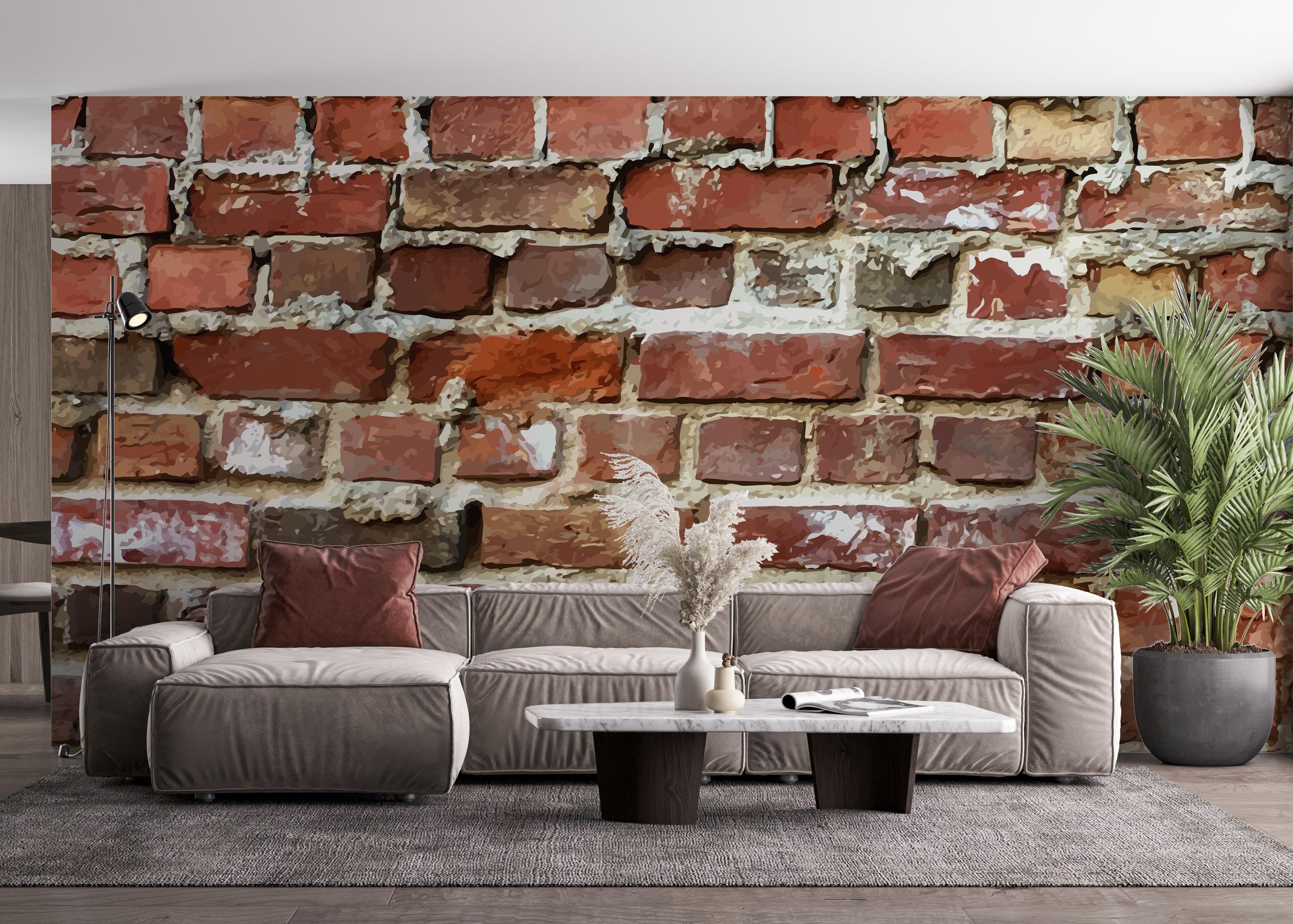 Fototapet Cool Realistic Brick mockup 4