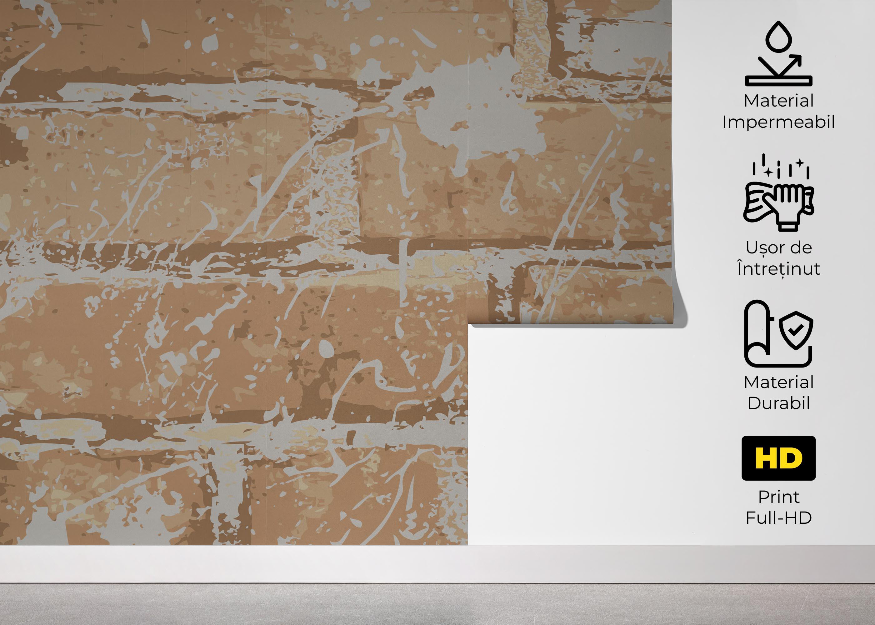 Fototapet Brick Cream Art mockup 5