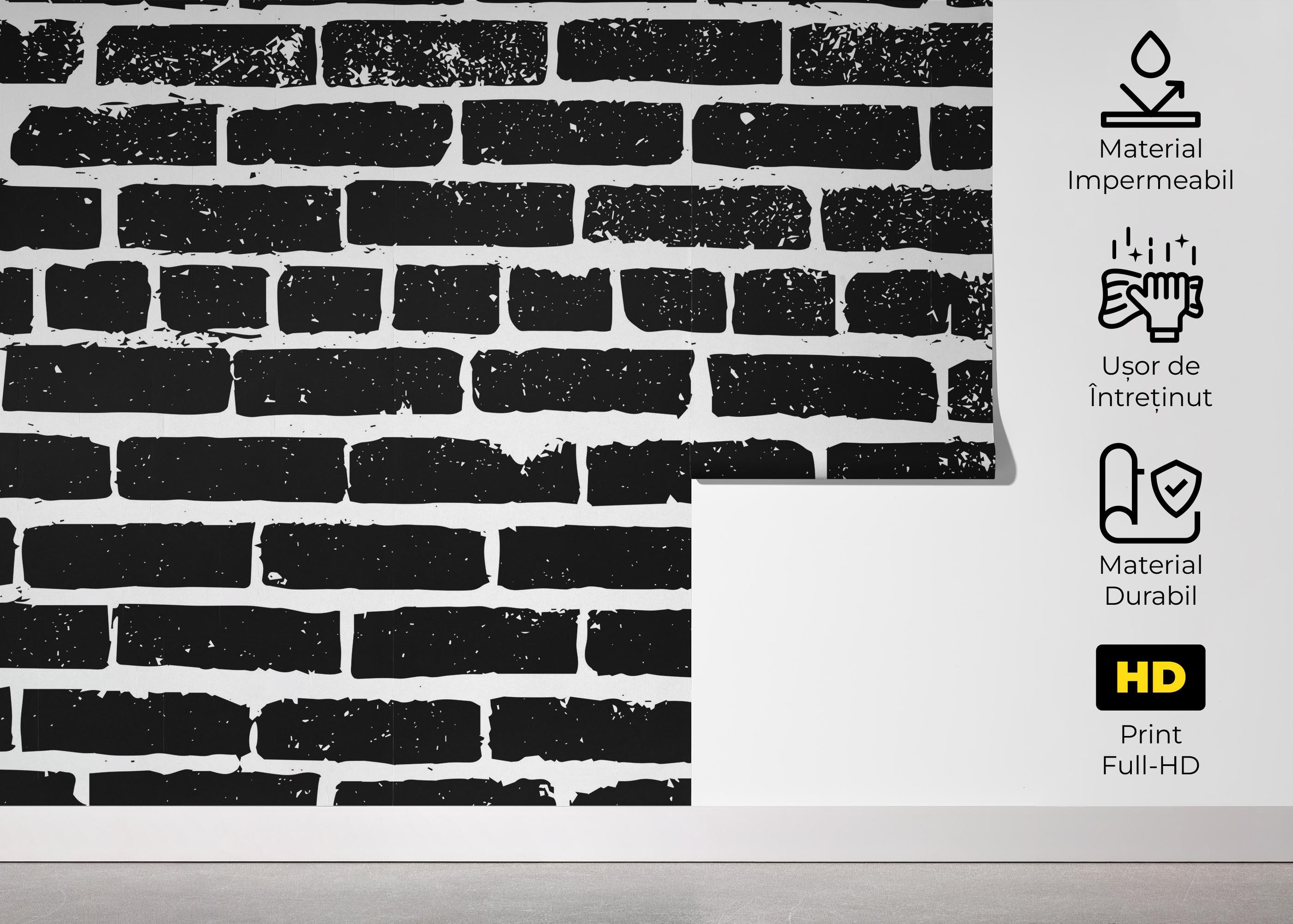 Fototapet Brick White Spray mockup 5