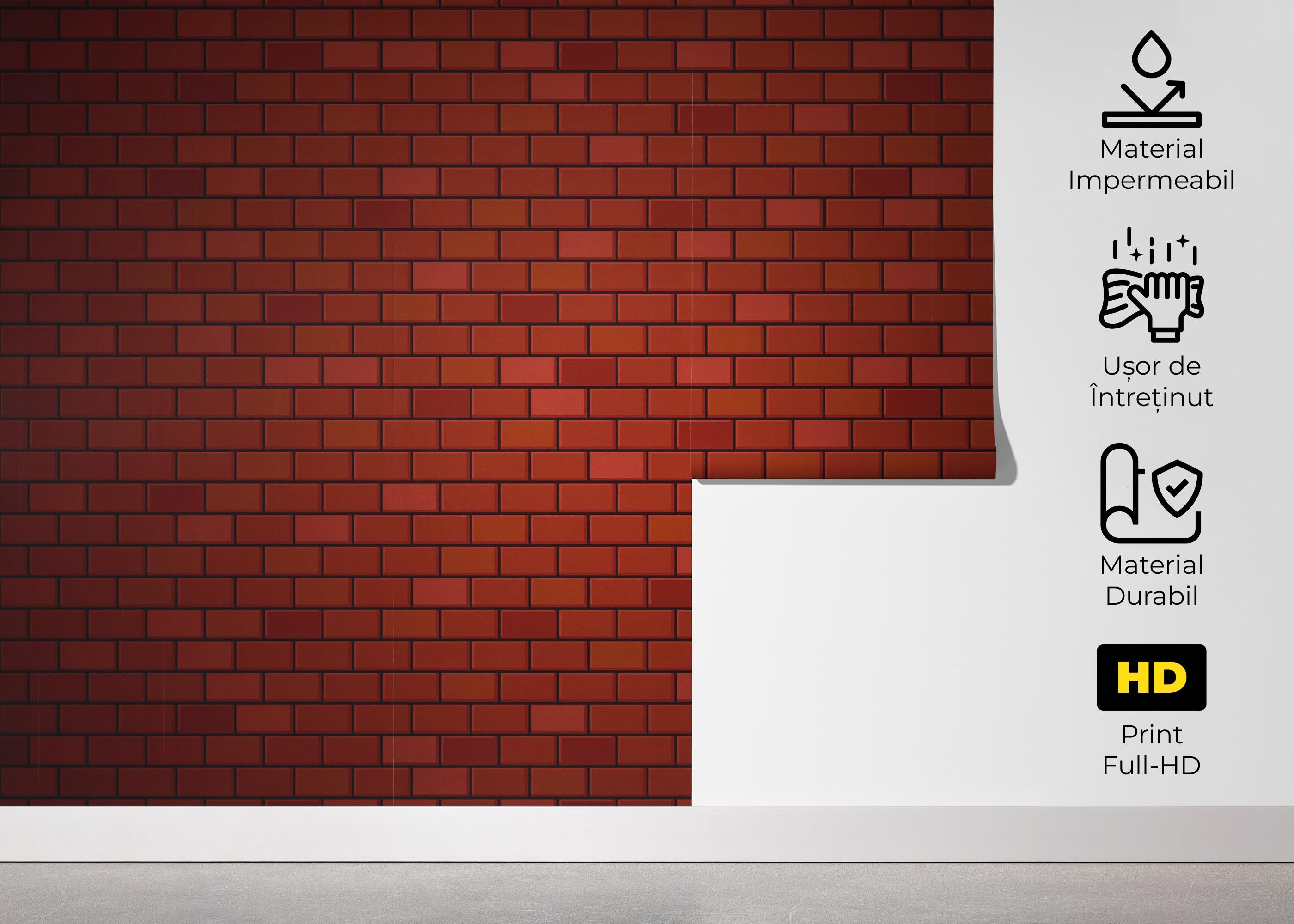 Fototapet Red Light Brick mockup 5