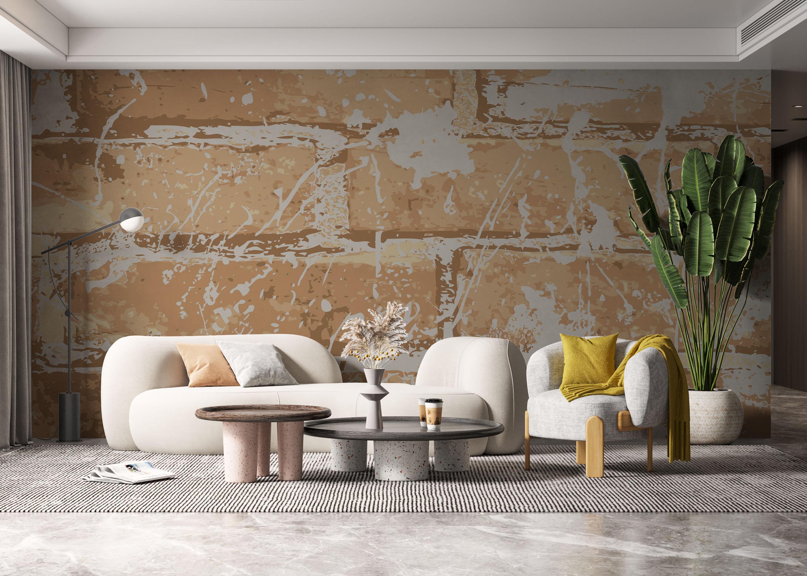 Fototapet Brick Cream Art mockup 6