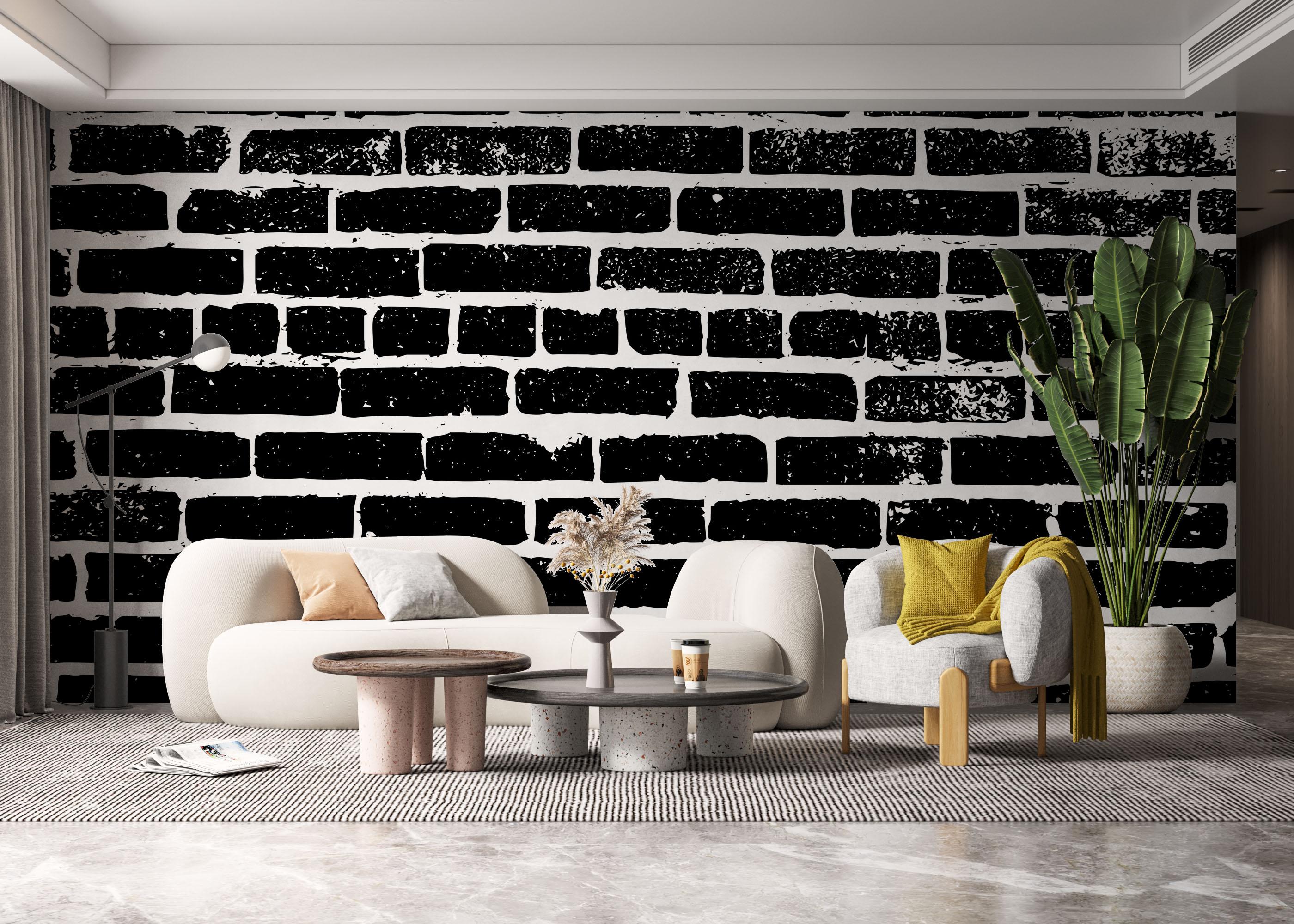 Fototapet Brick White Spray mockup 6