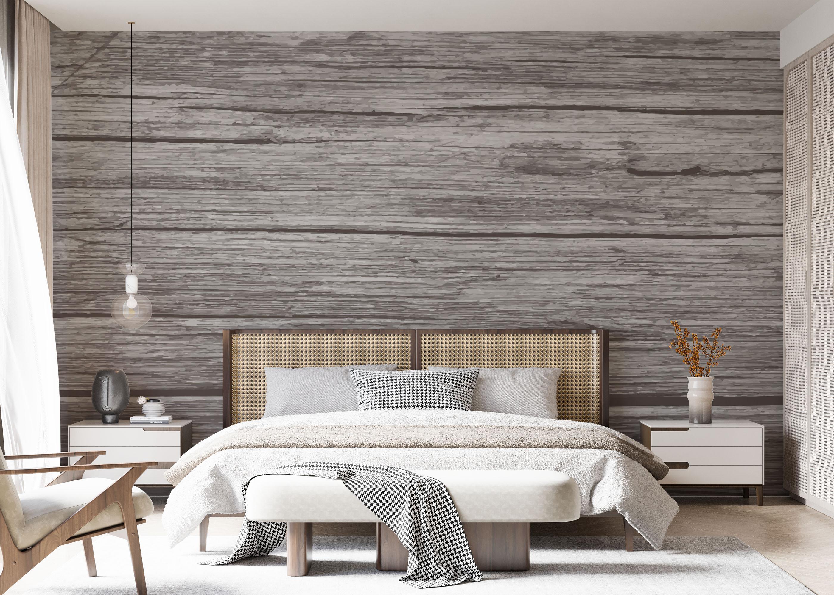 Fototapet Dark Cream Wood mockup 7