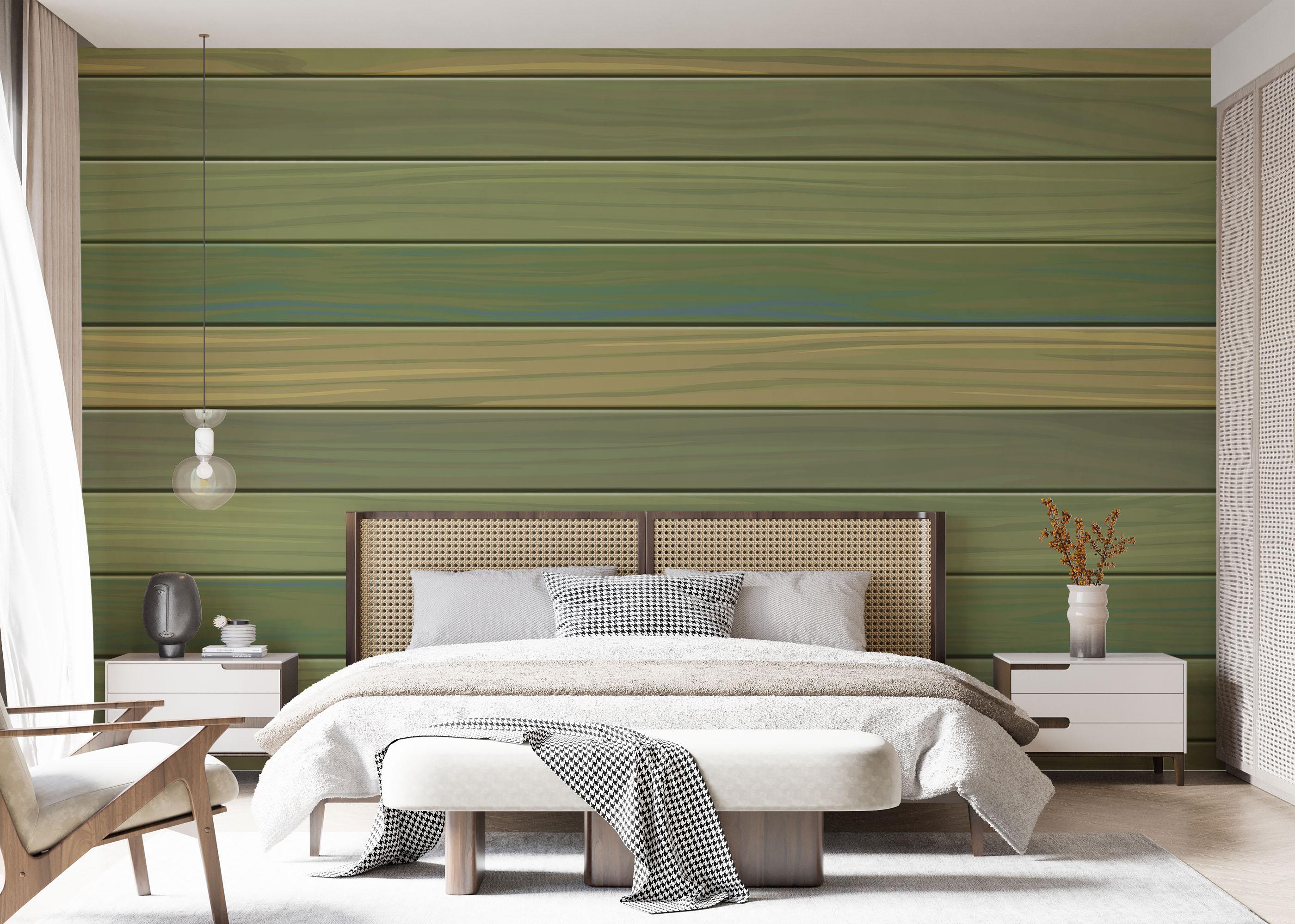 Fototapet Wood Pastel Green mockup 7