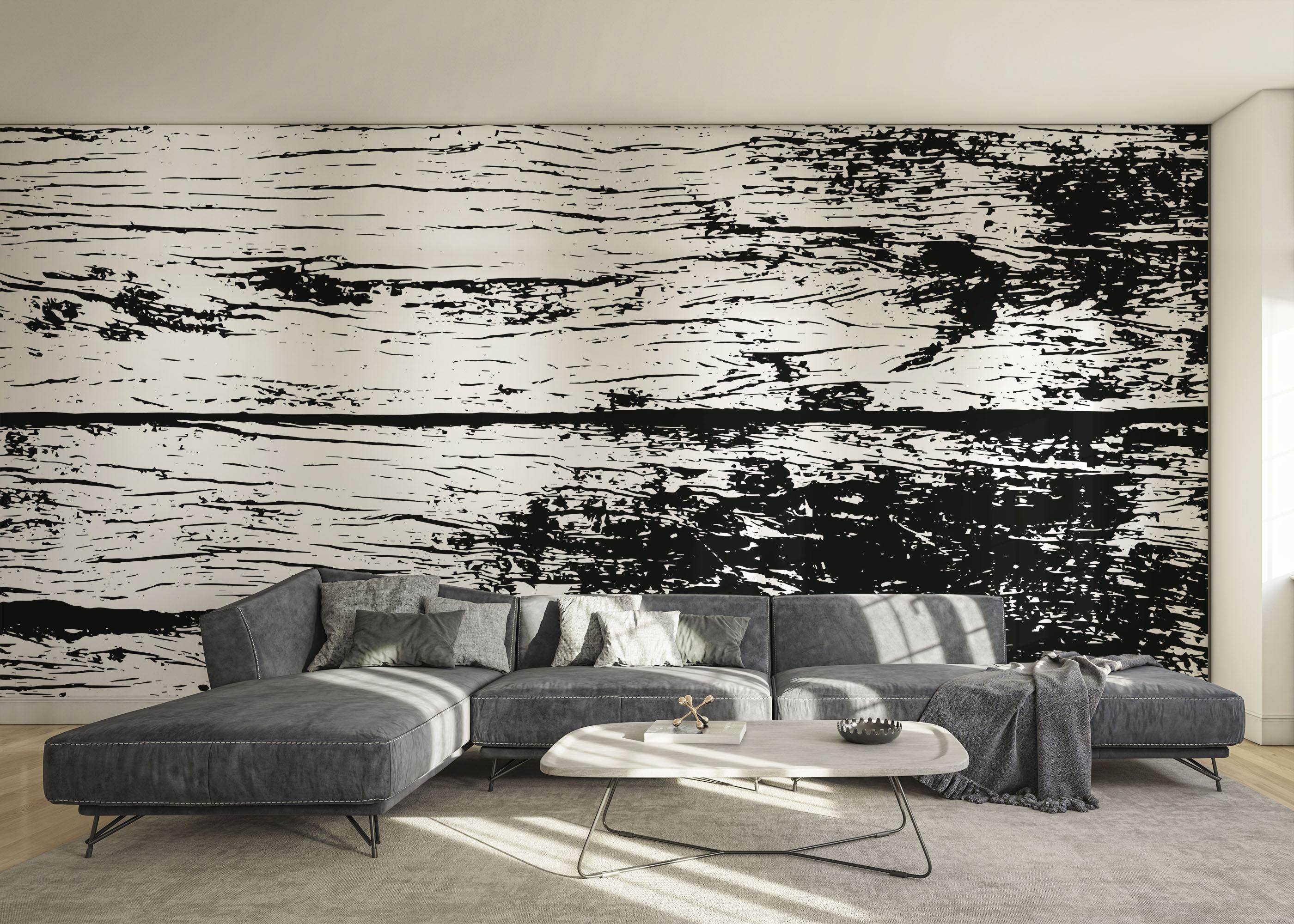 Fototapet Black White Wood mockup 0