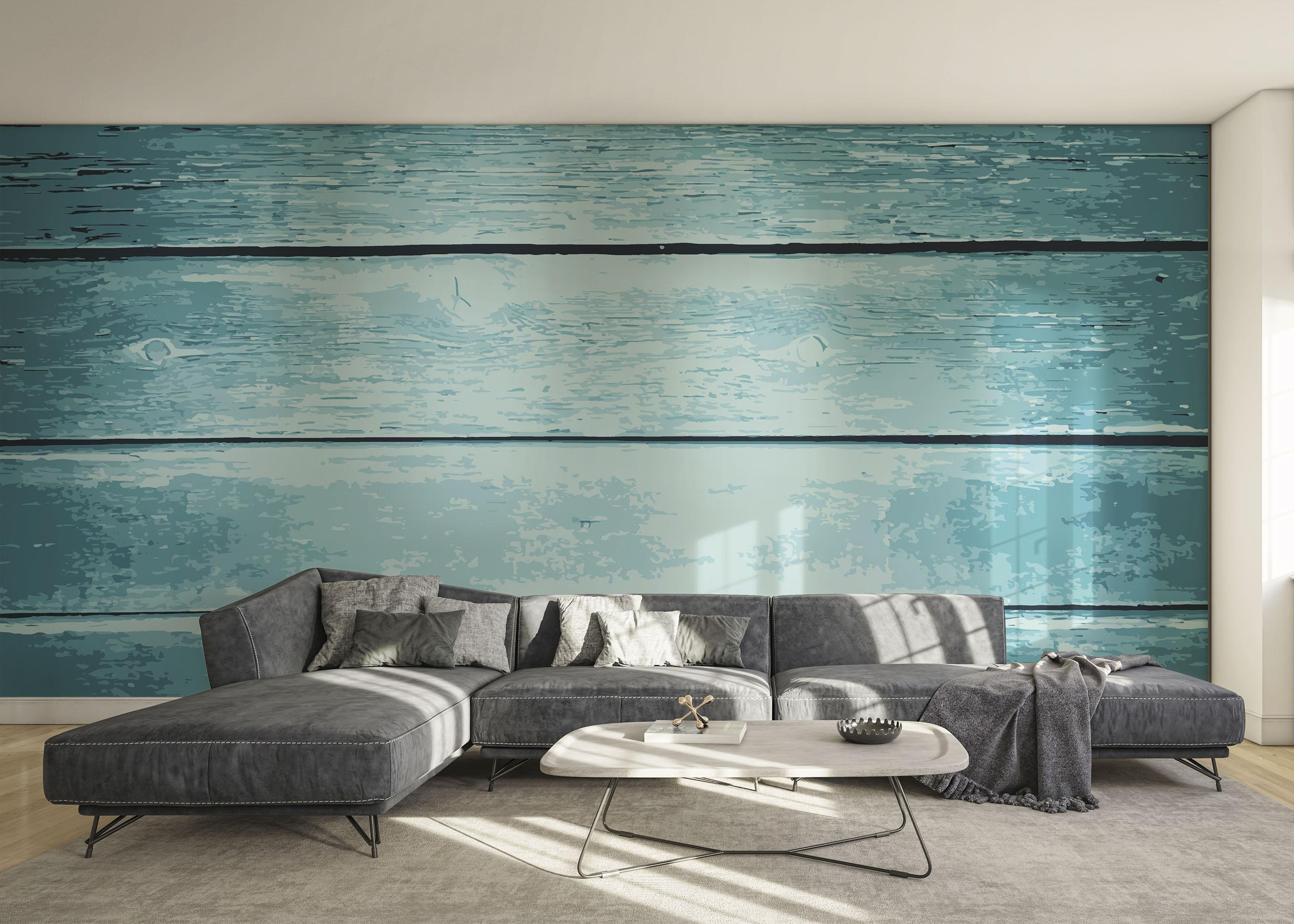 Fototapet Blue Nice Wood mockup 0