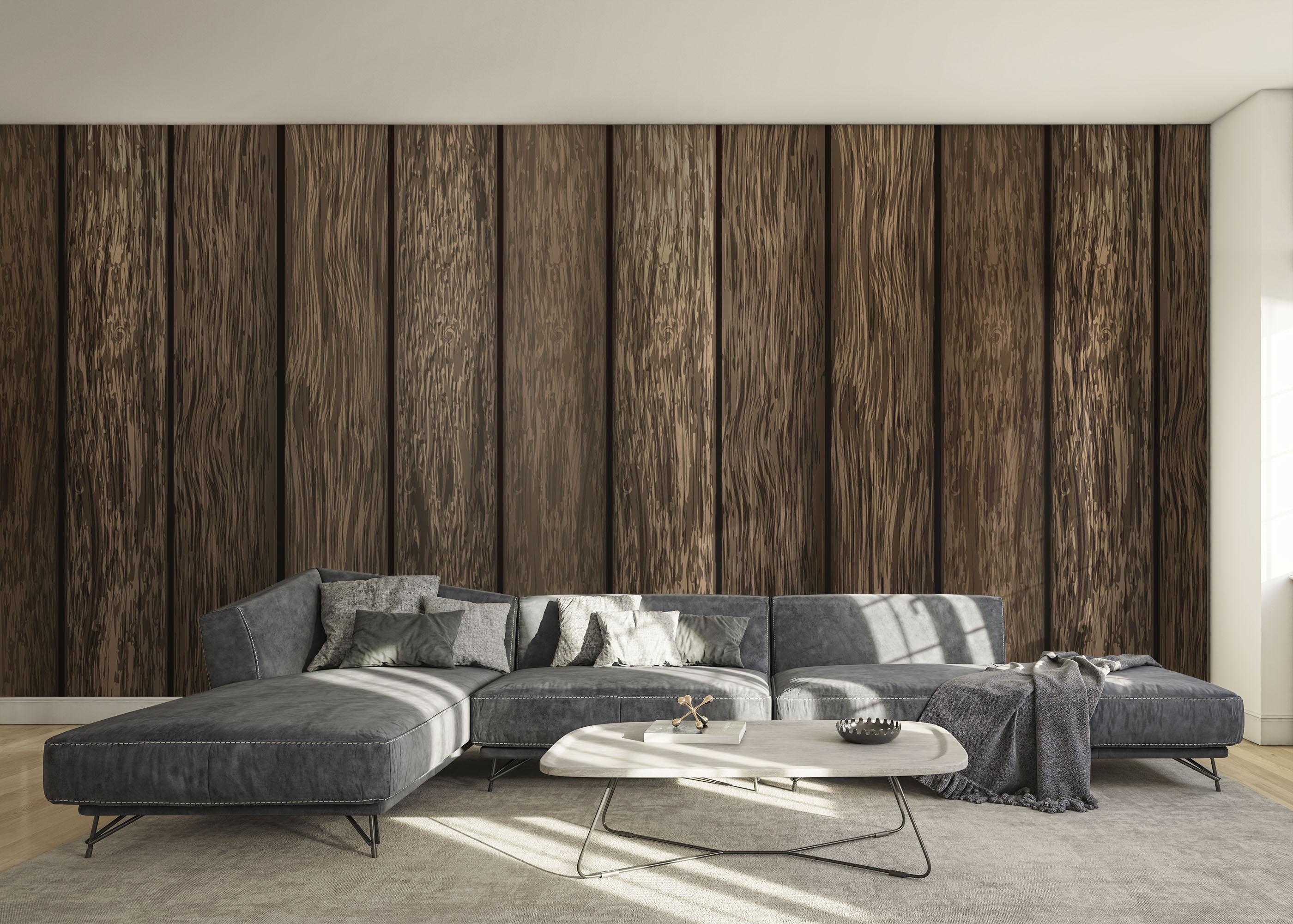 Fototapet Brown Cream Wood mockup 0