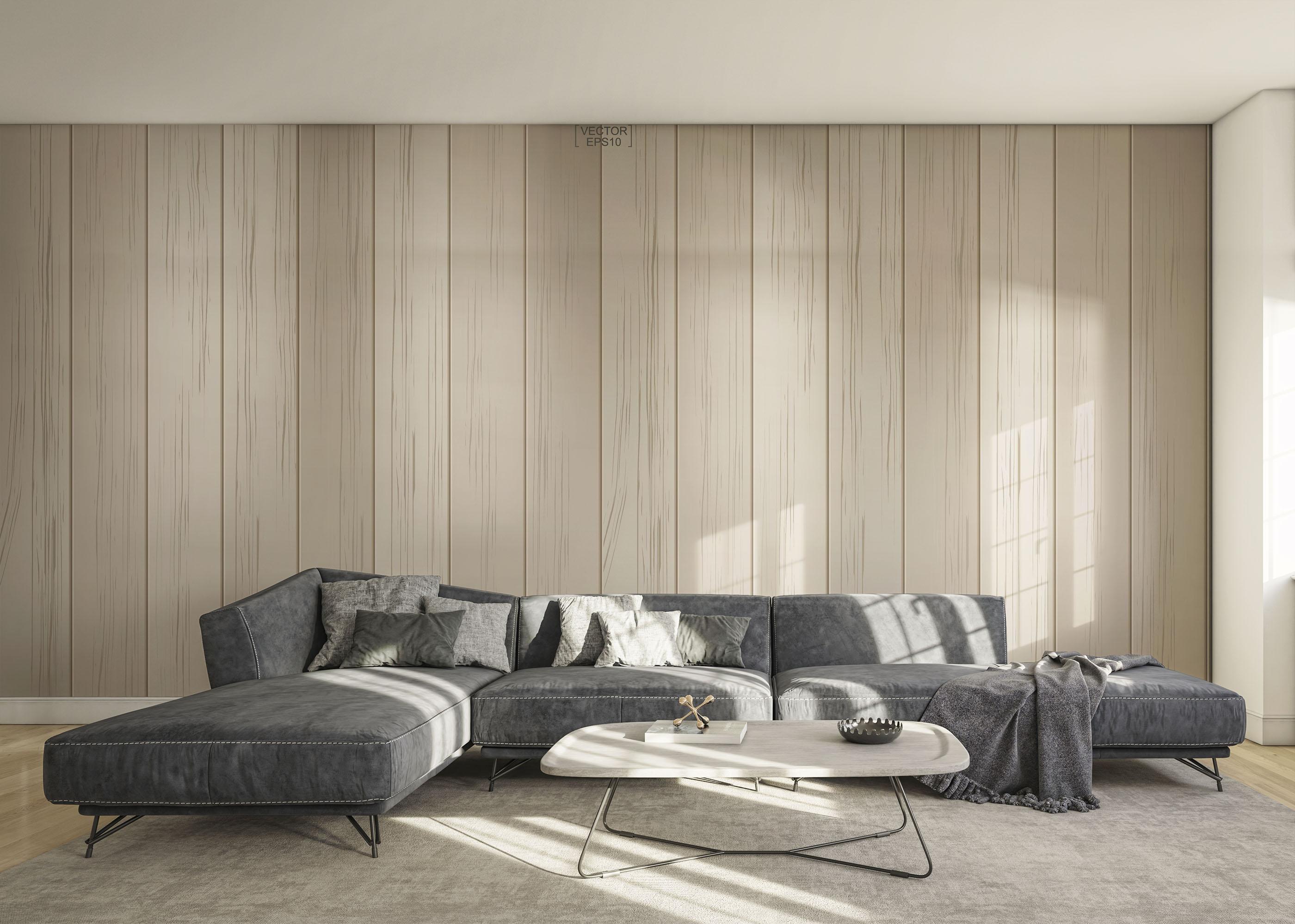 Fototapet Cream Wood Wall mockup 0