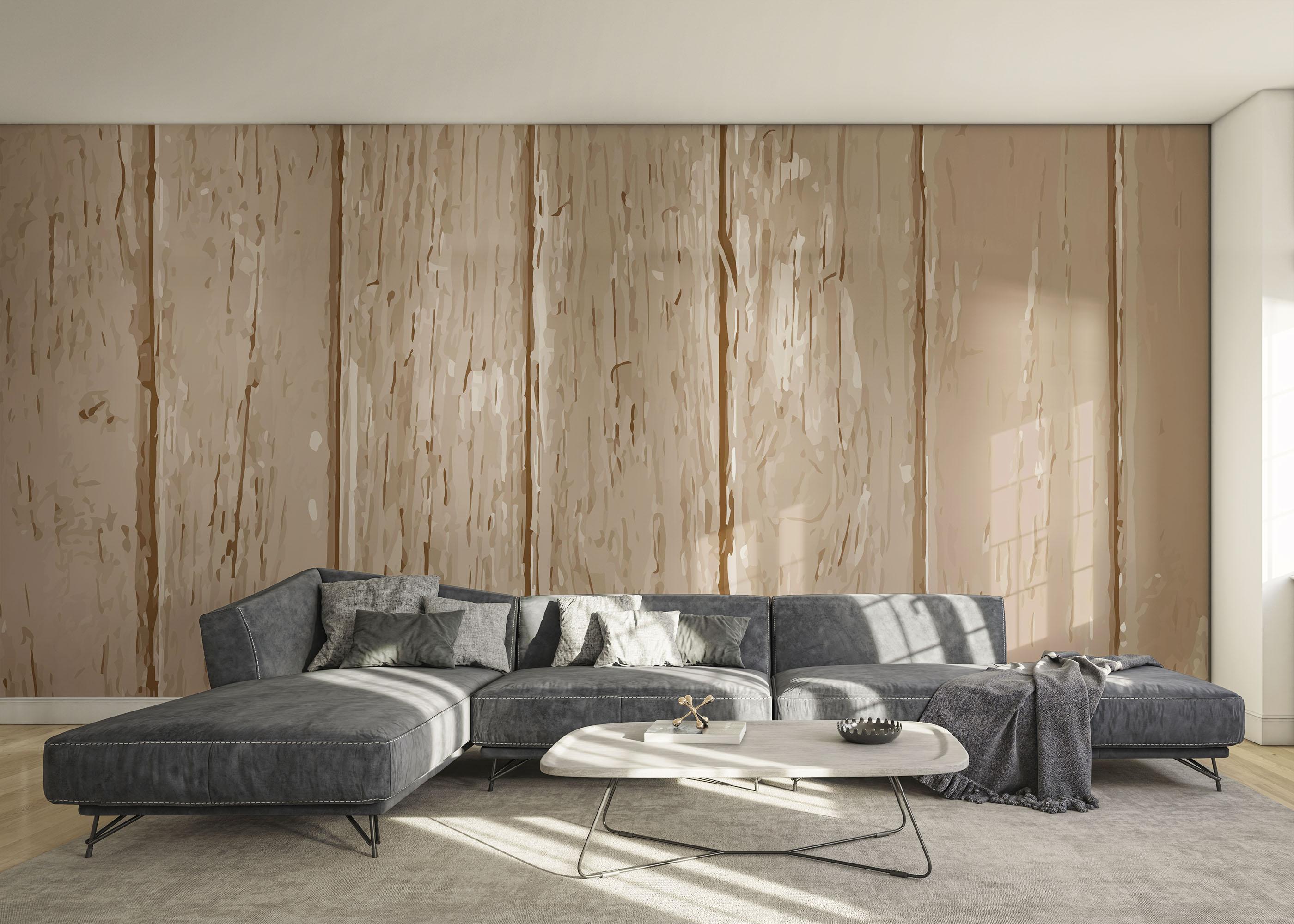 Fototapet Cream Wooden Wall mockup 0