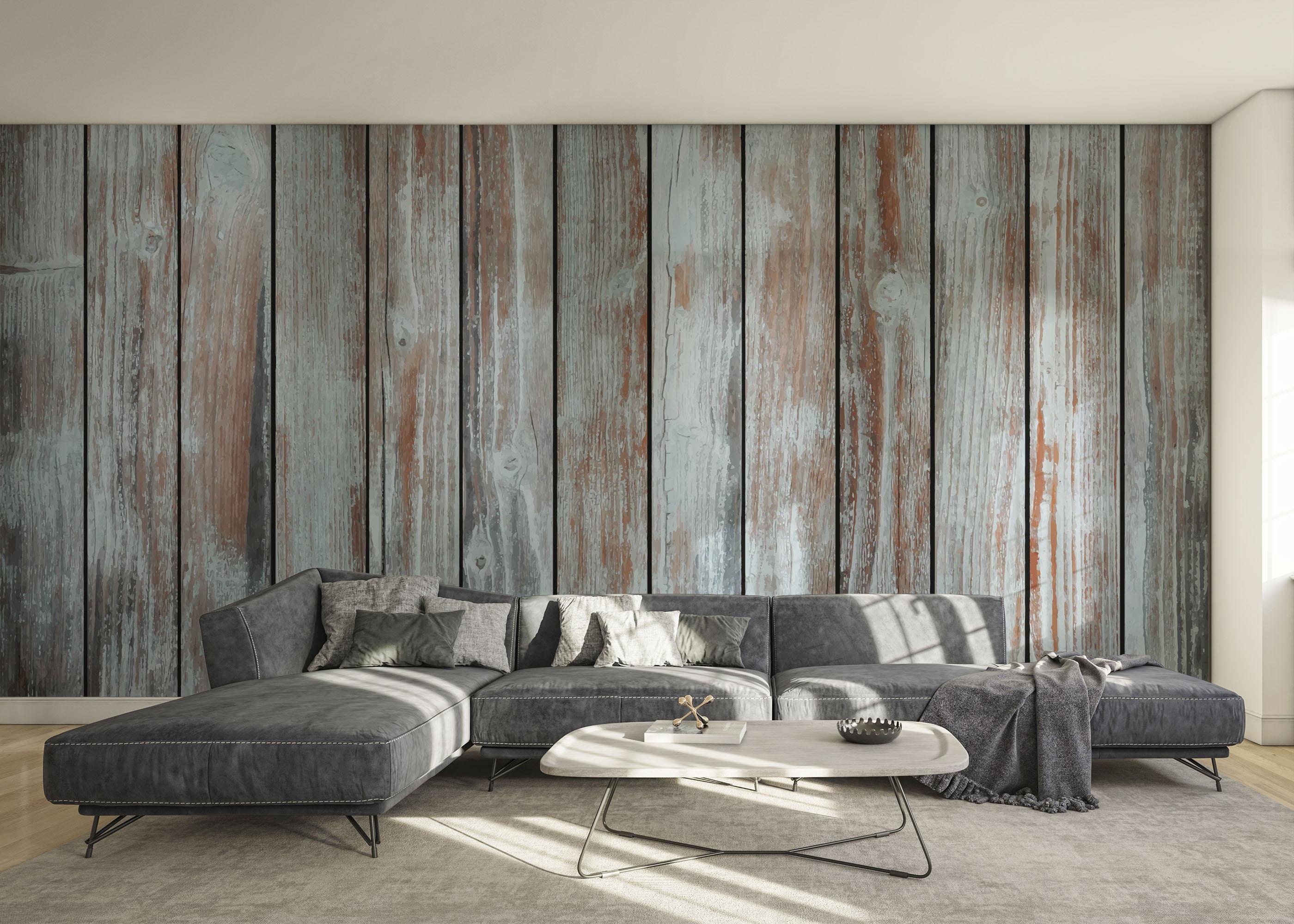 Fototapet Grey Brown Wood mockup 0