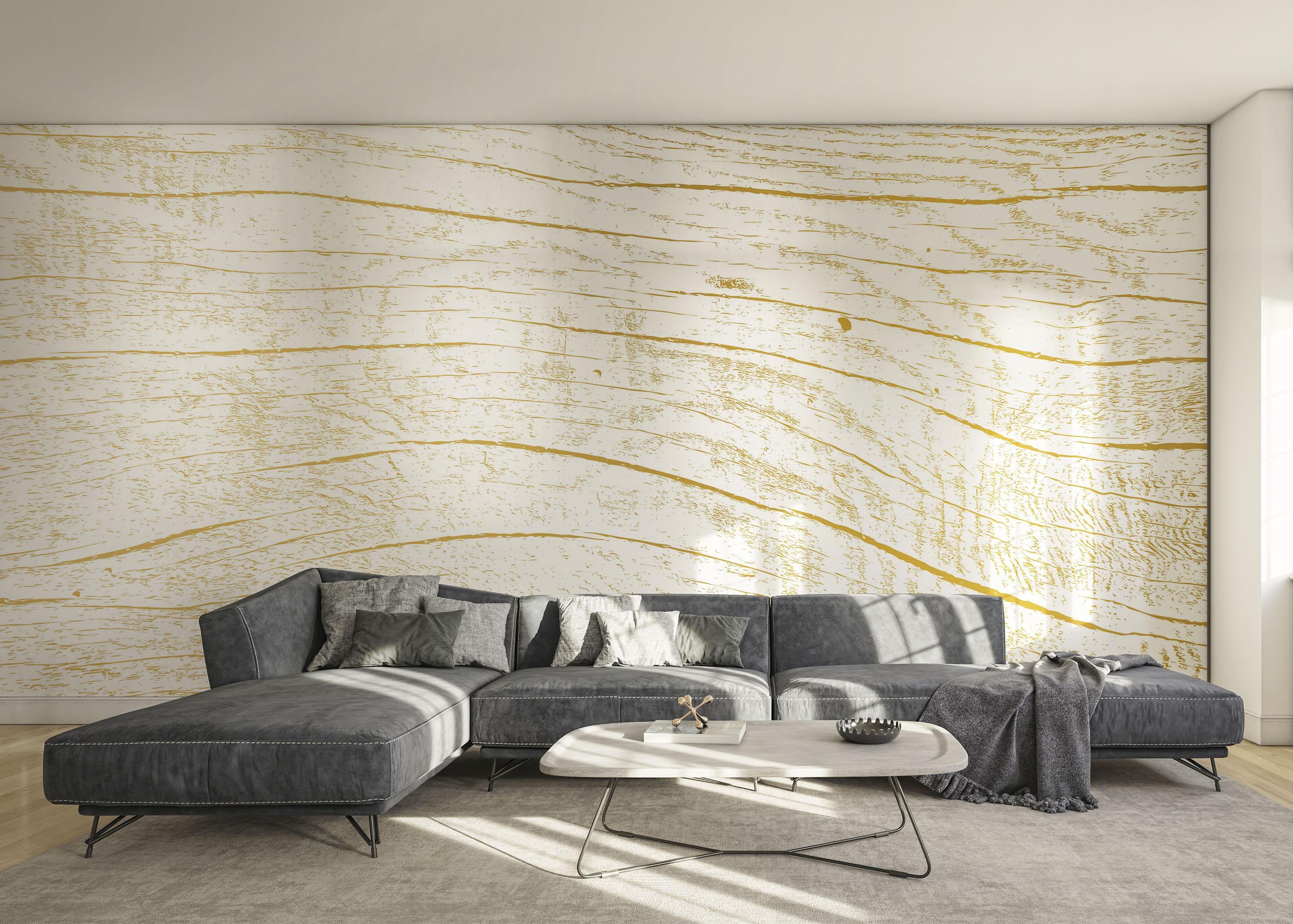 Fototapet White Gold Wood mockup 0