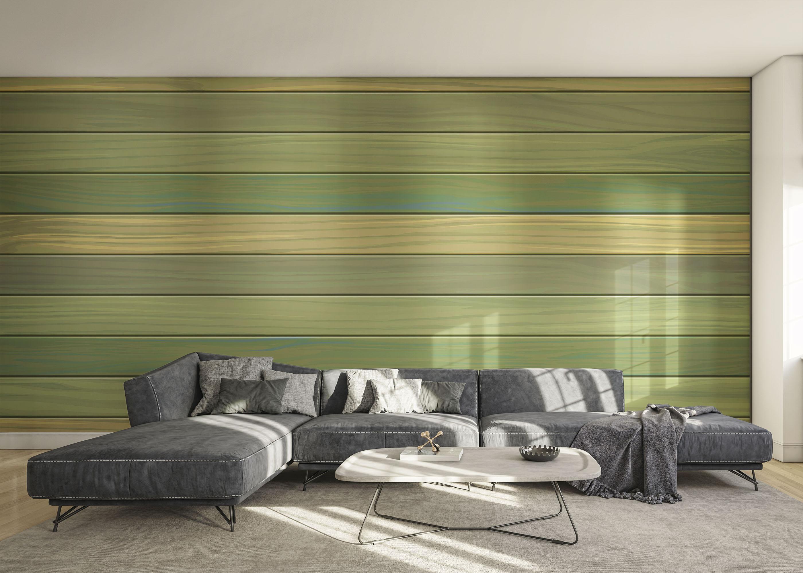 Fototapet Wood Pastel Green mockup 0