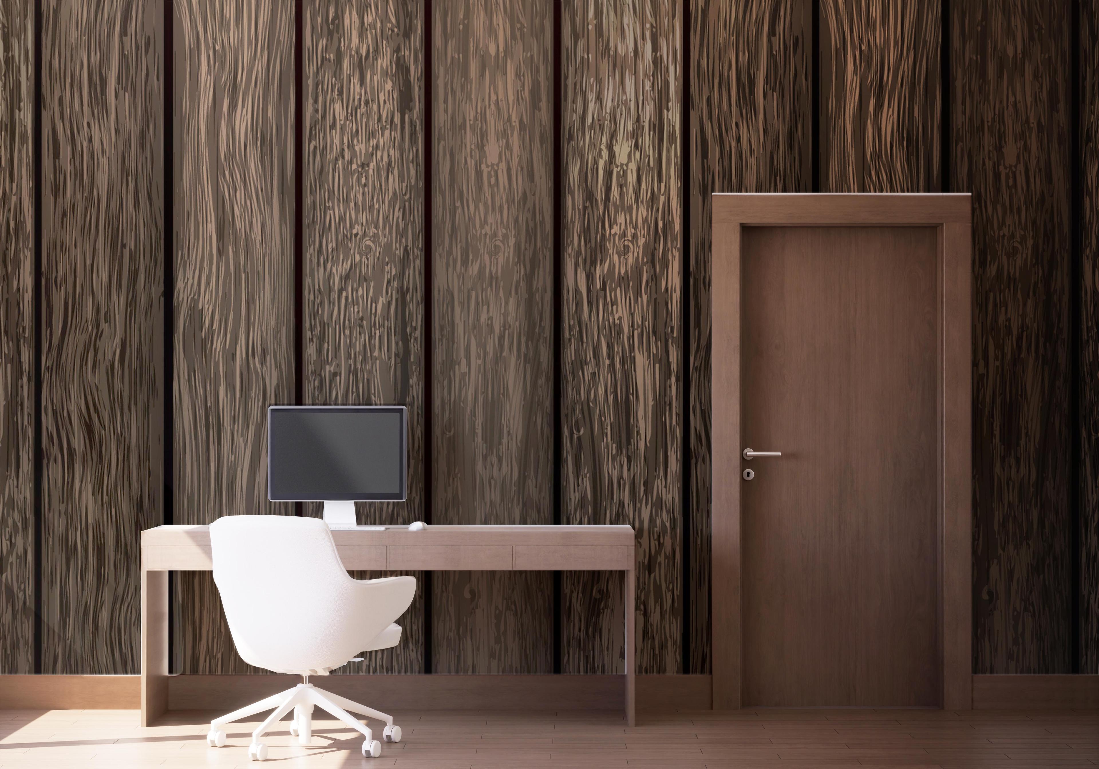 Fototapet Brown Cream Wood mockup 1