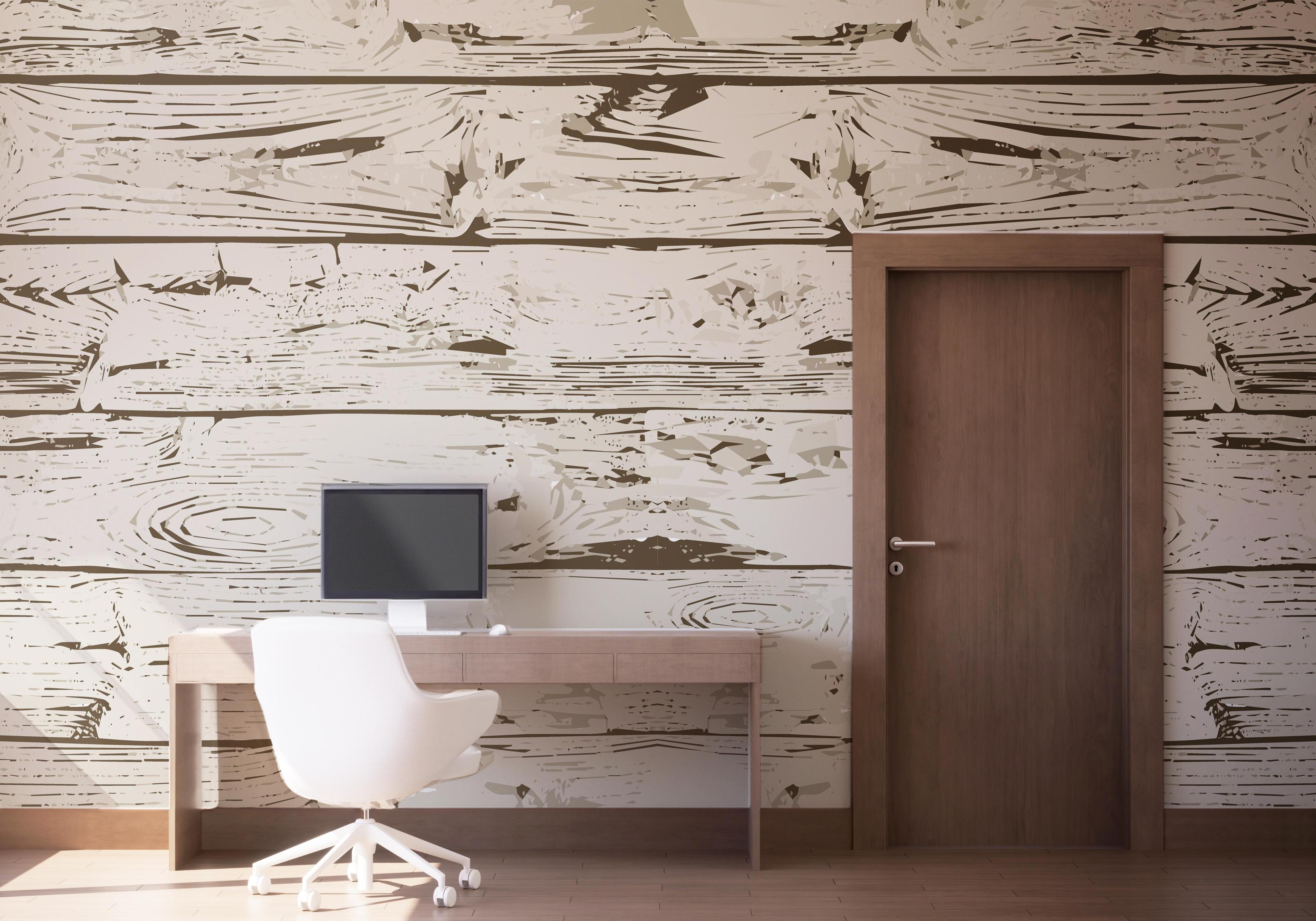 Fototapet Cream Brown Wood mockup 1