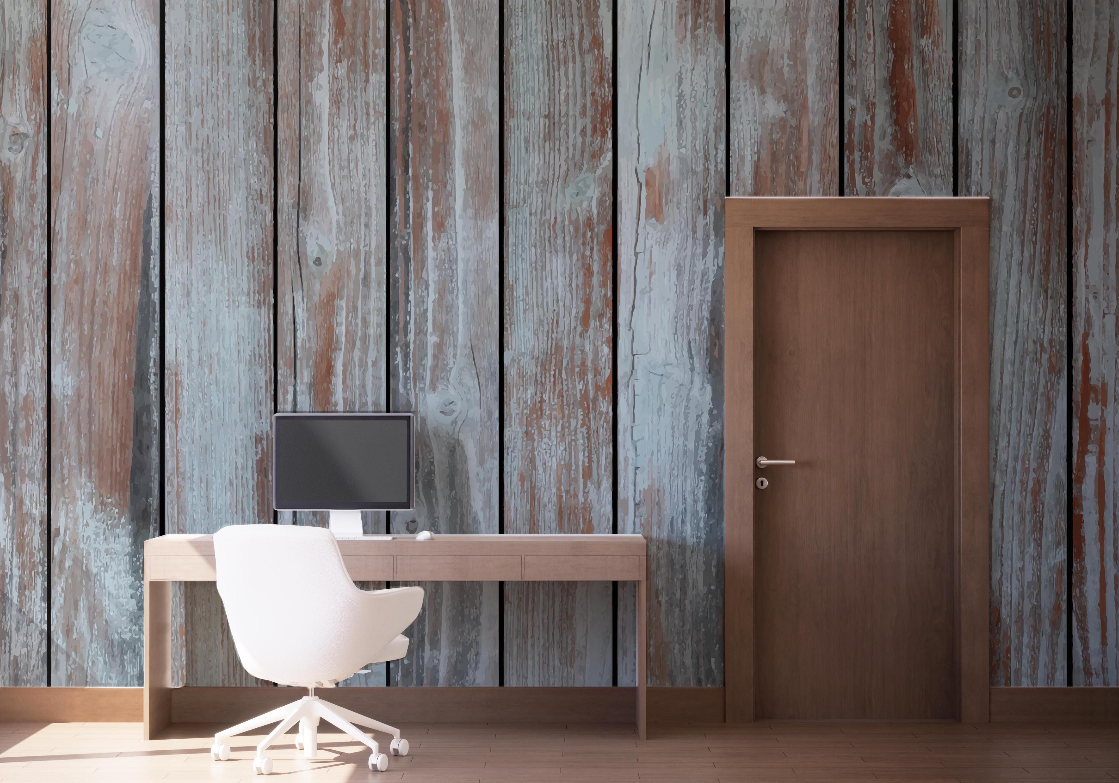 Fototapet Grey Brown Wood mockup 1