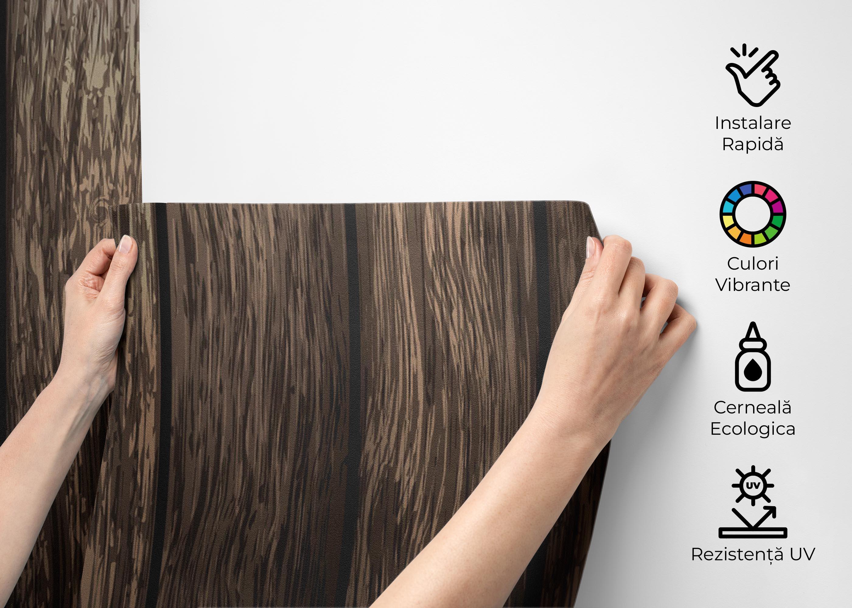 Fototapet Brown Cream Wood mockup 2