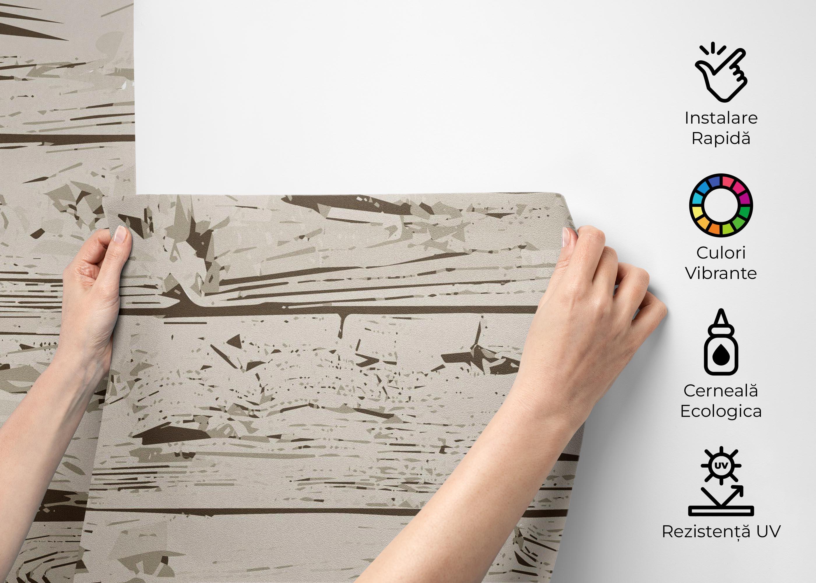 Fototapet Cream Brown Wood mockup 2