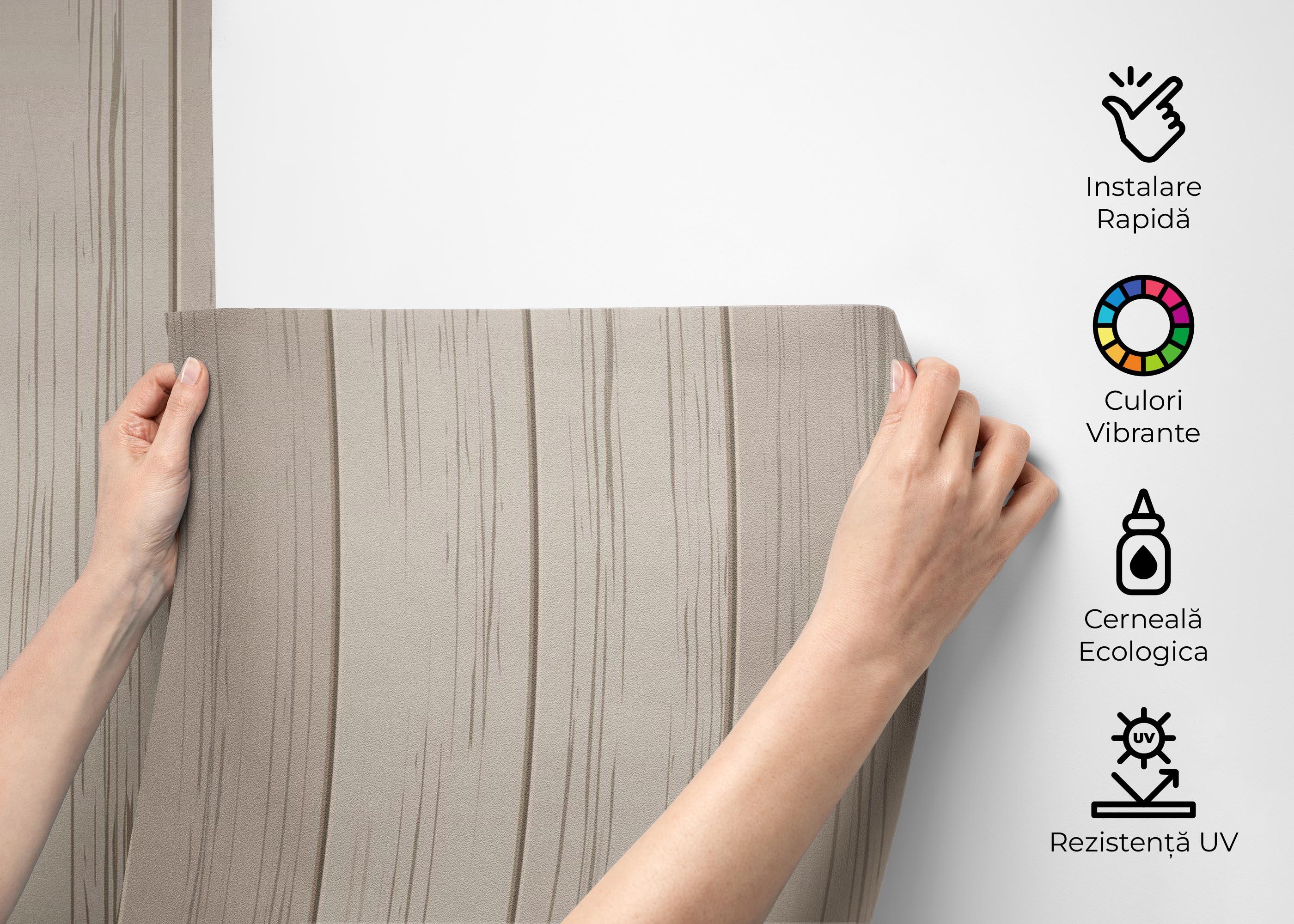 Fototapet Cream Wood Wall mockup 2