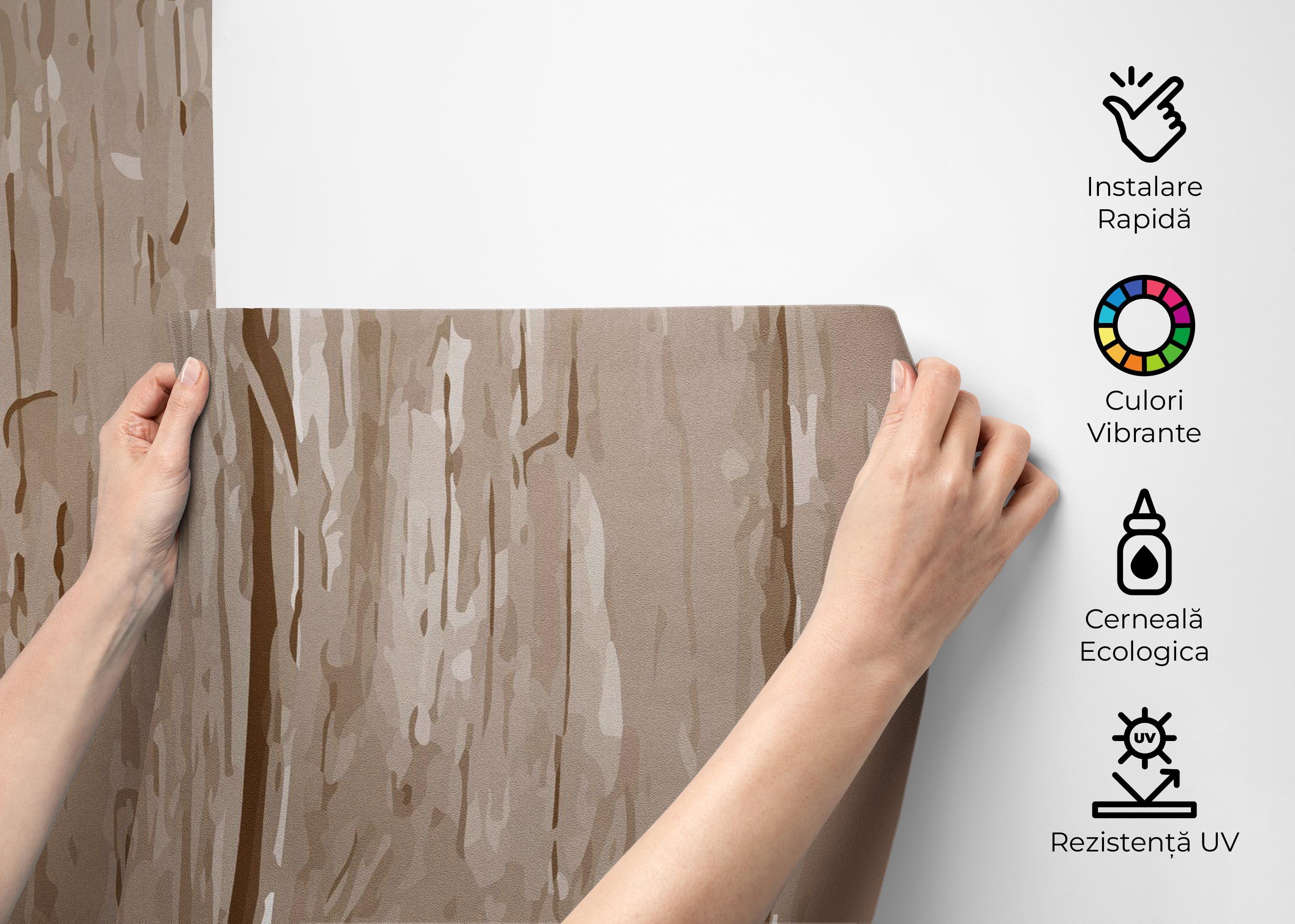 Fototapet Cream Wooden Wall mockup 2